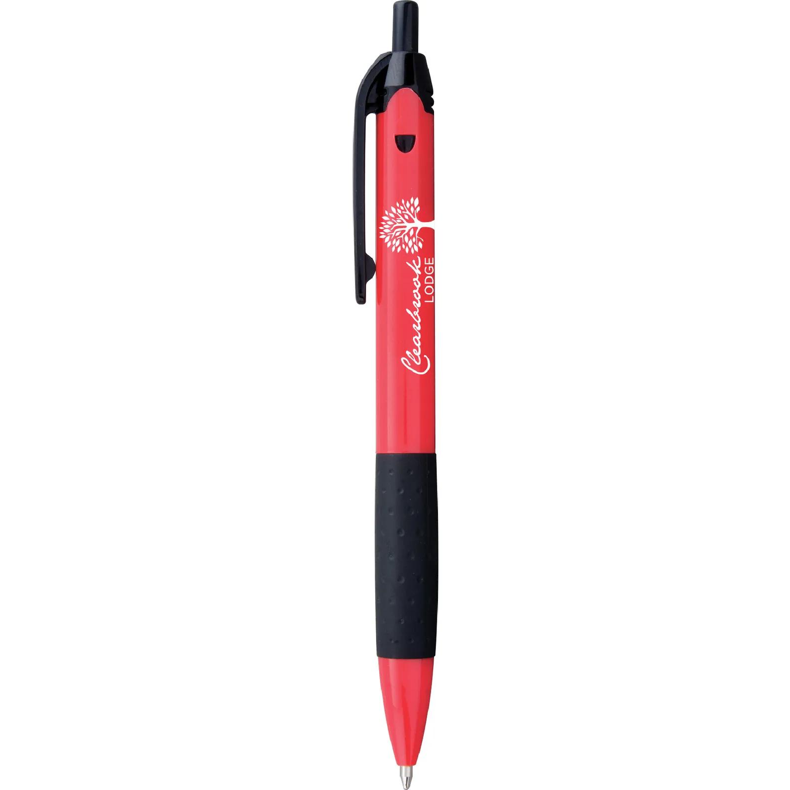 Pen Retractable with Comfort Grip Spring Colors - product view 2