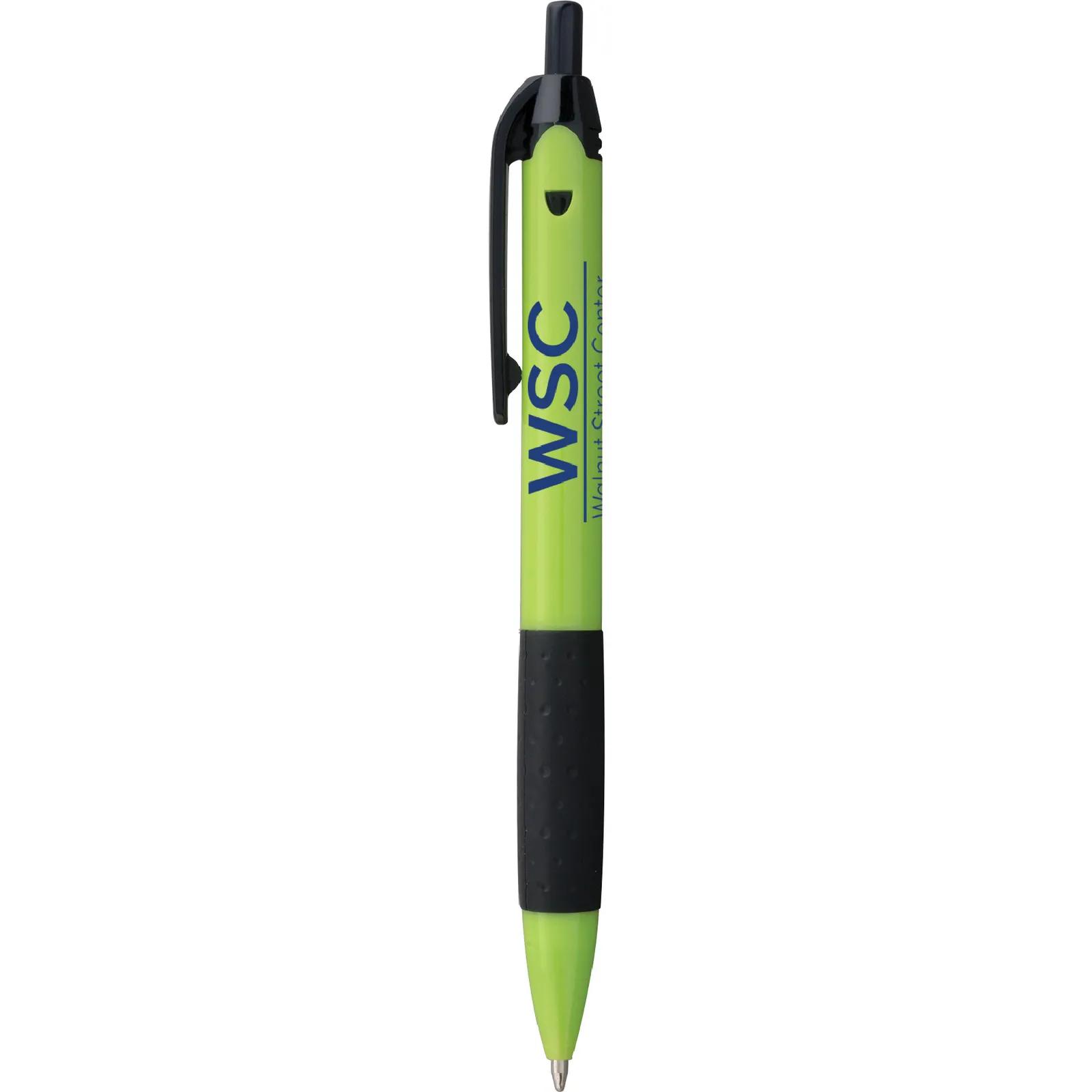 Pen Retractable with Comfort Grip Spring Colors - product view 4