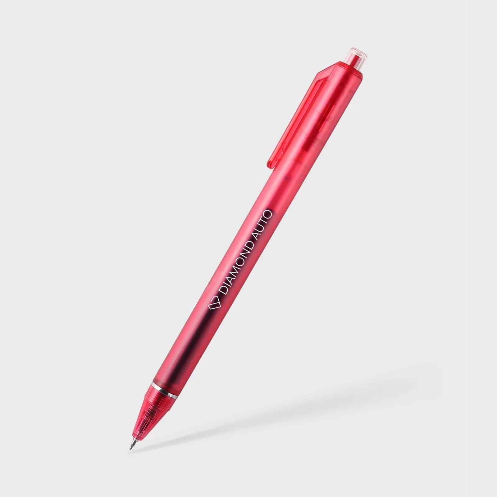 Pen Jumbo Barrel Matte Translucent Blue Gel Ink - product view 3