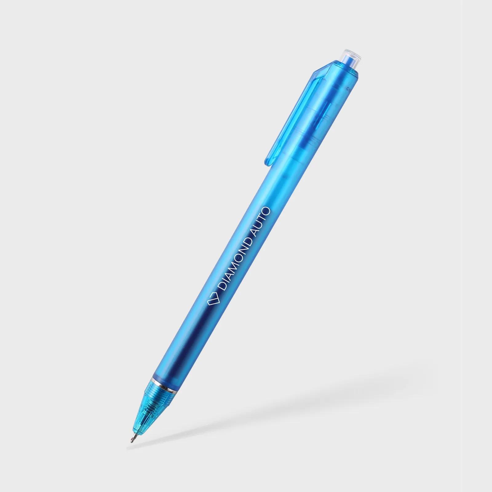 Pen Jumbo Barrel Matte Translucent Blue Gel Ink - product view 5