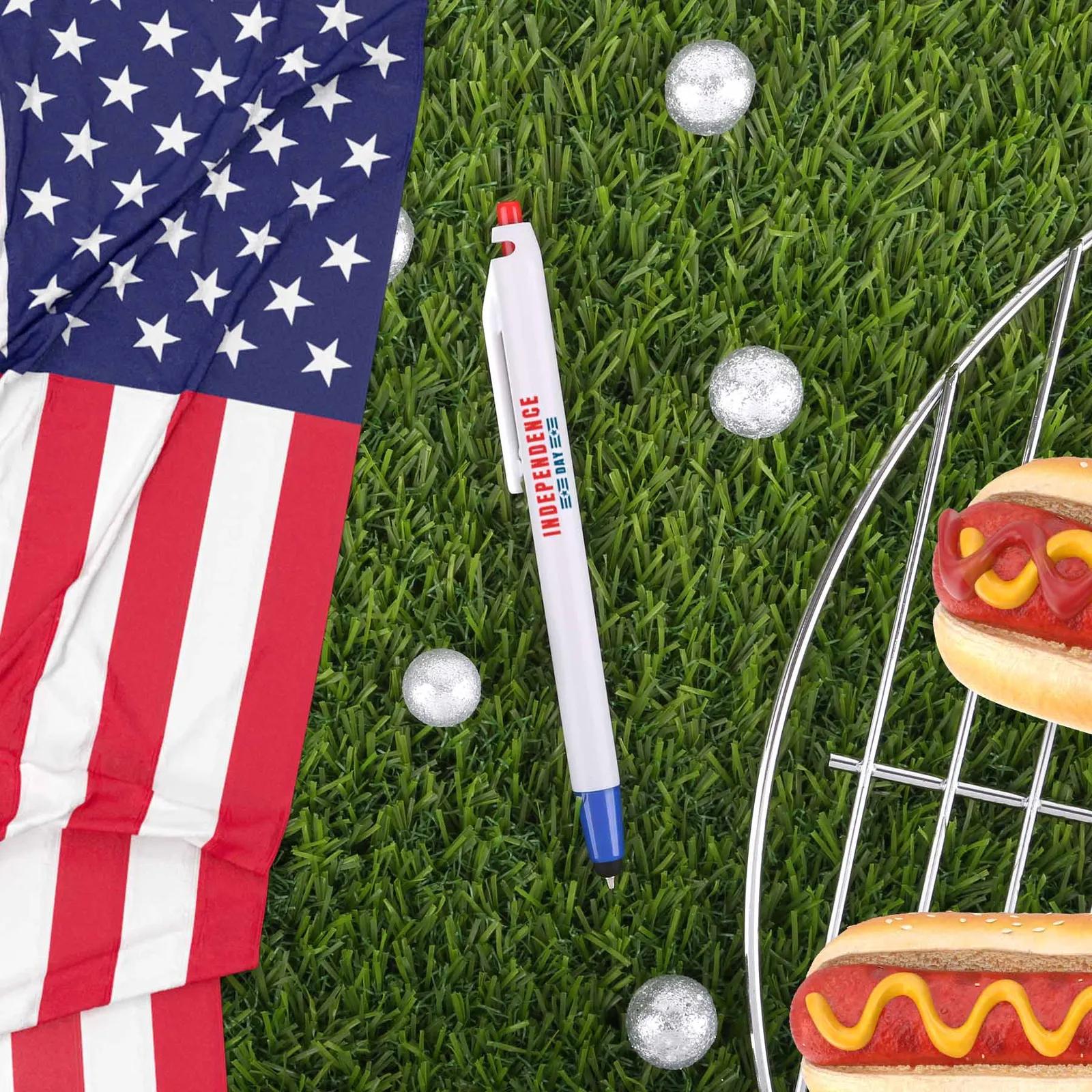 Stylus Pen Patriotic Red White Blue - 5.5 in