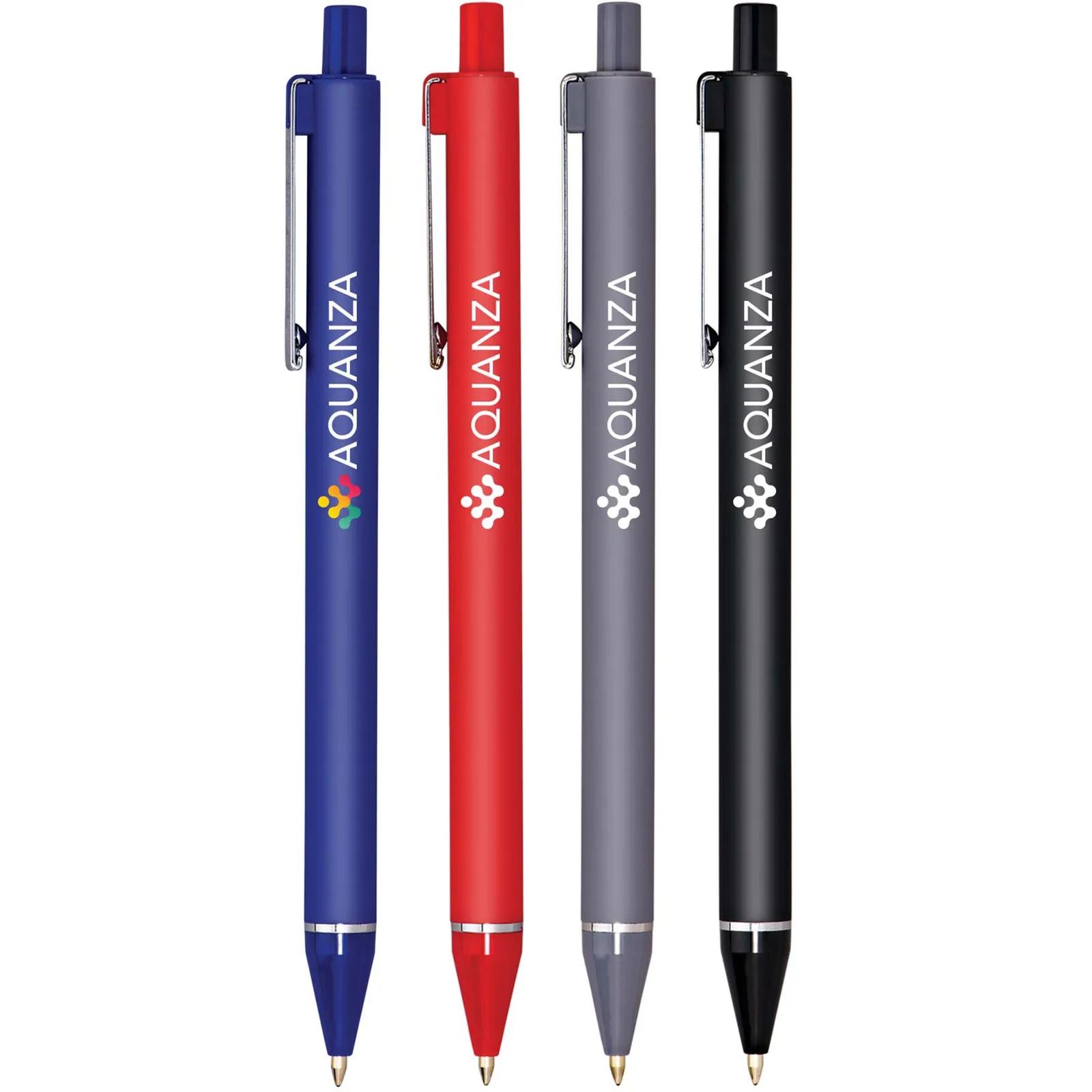 Pen Soft-Touch Rubberized Chrome Accents - 5.75 in