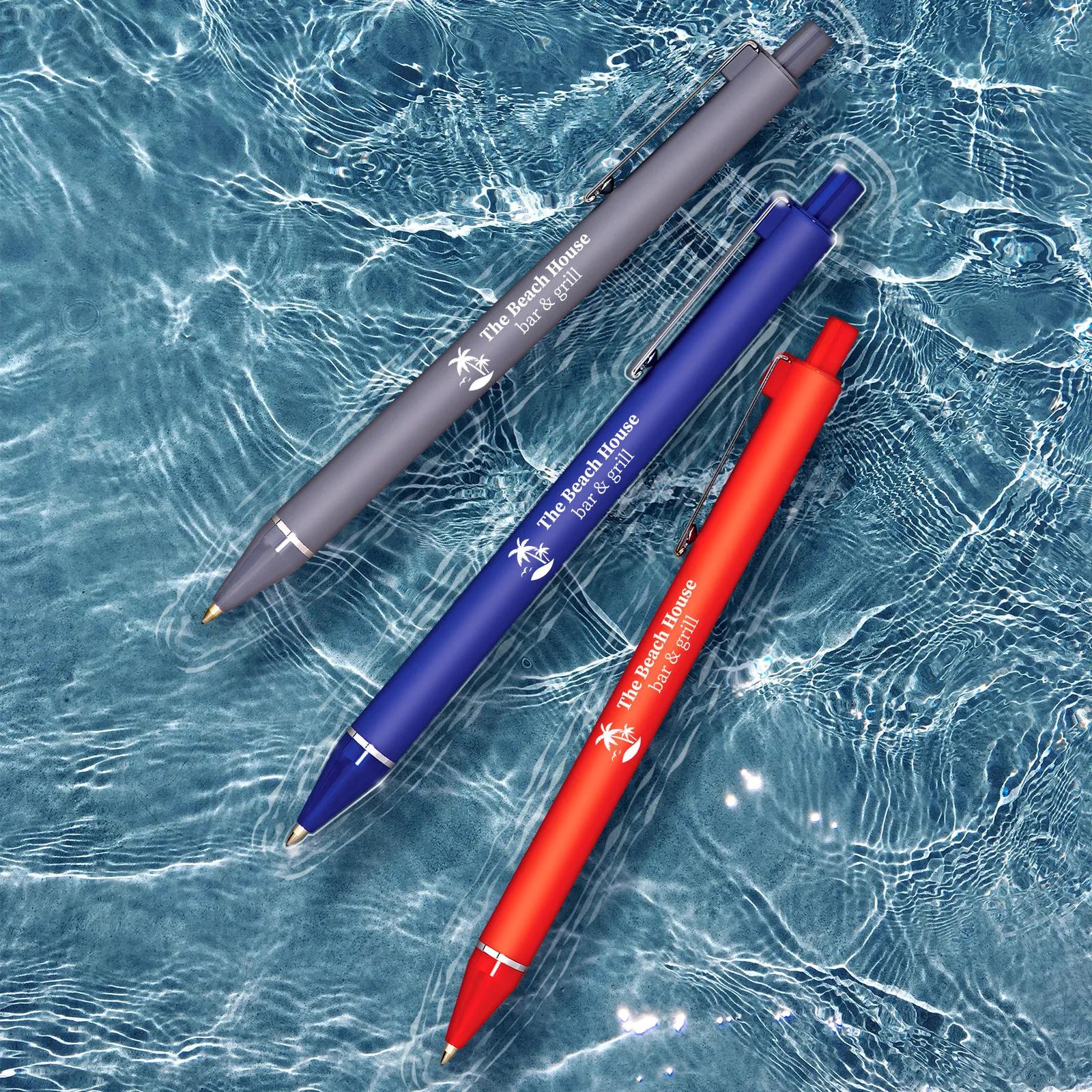 Pen Soft-Touch Rubberized Chrome Accents - 5.75 in - product view 2