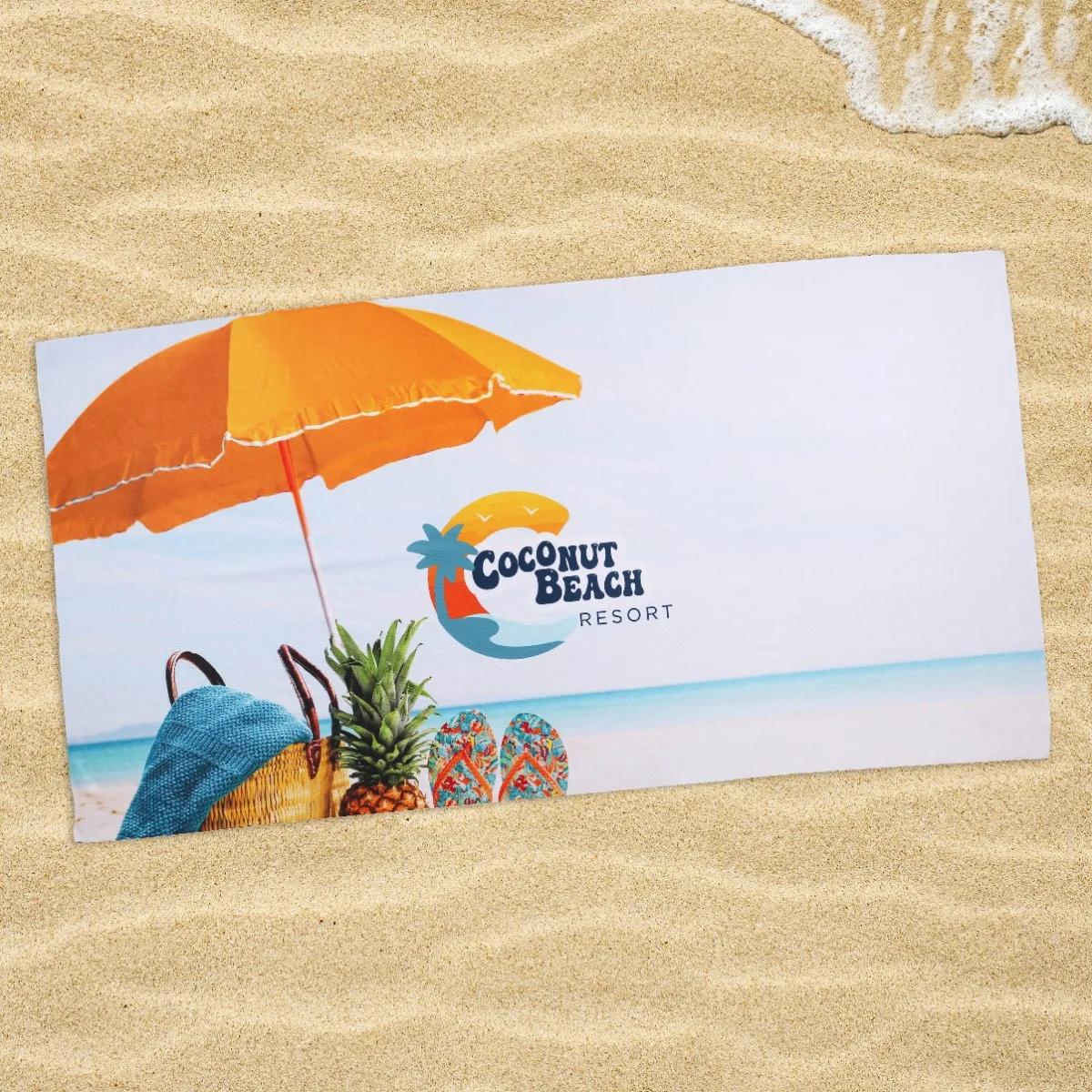 Beach Towel Recycled PET Sublimated Eco - 32 x 62 in