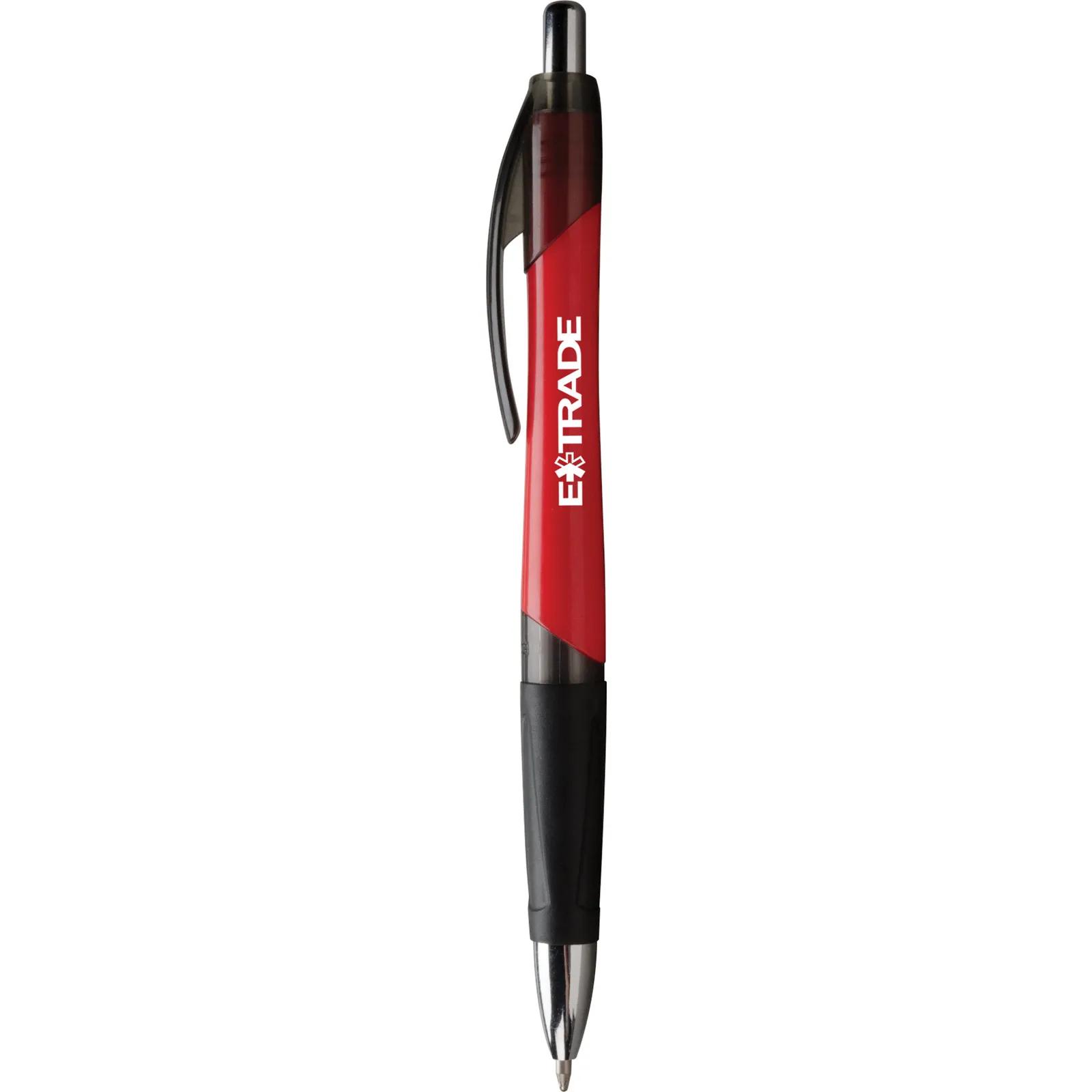 Pen with Ergonomic Grip and Chrome Accents - product view 2