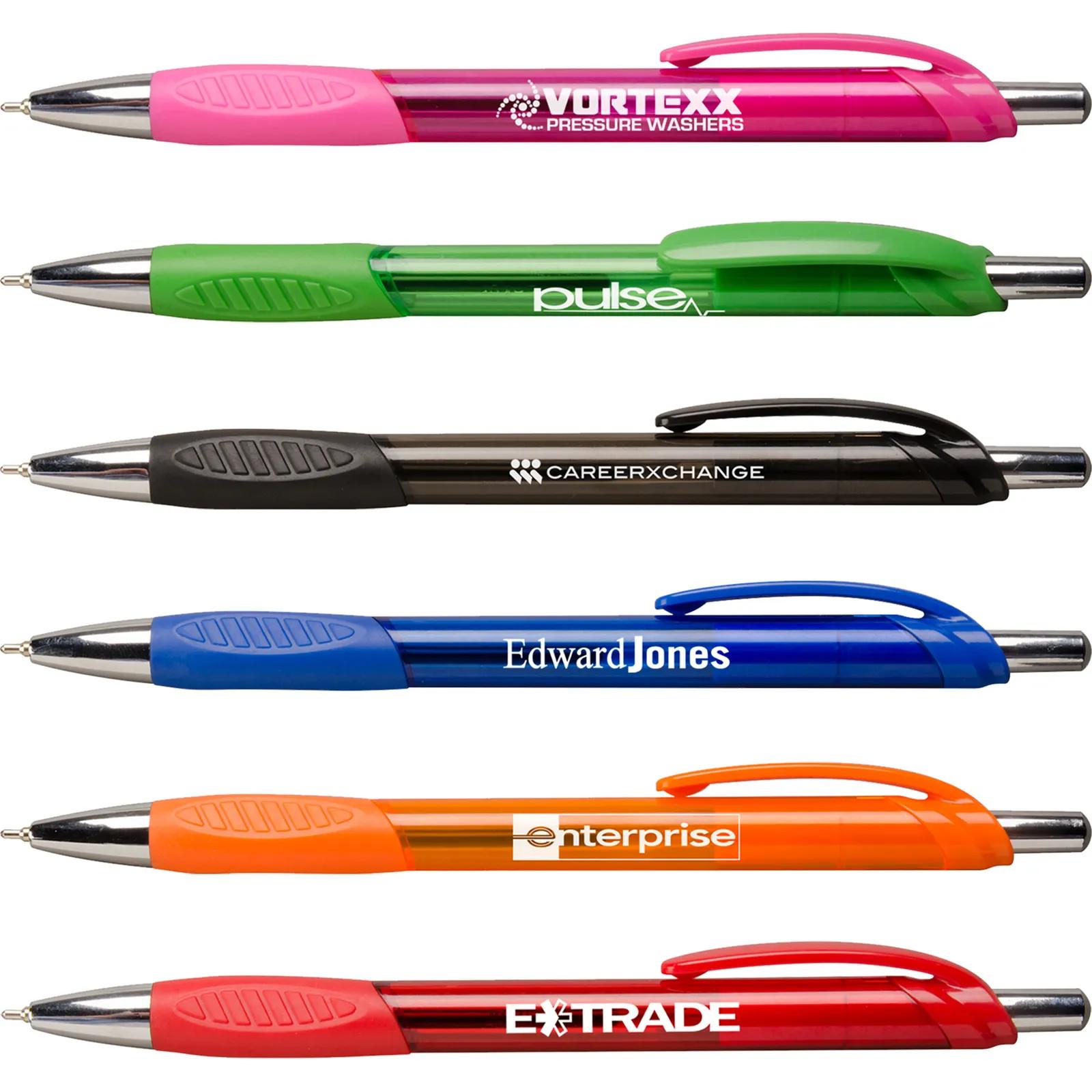 Pen with Translucent Barrel and Sculpted Grip