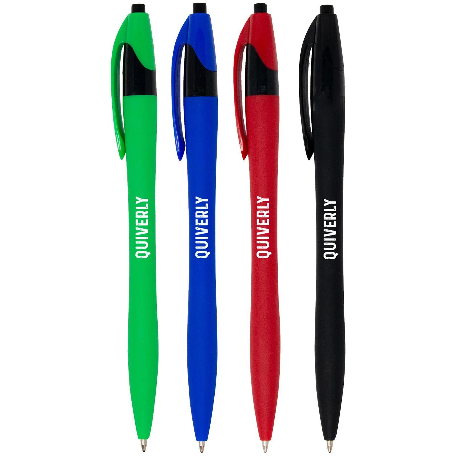 Soft Touch Pen with Matte Finish and Black Trim - product view 2