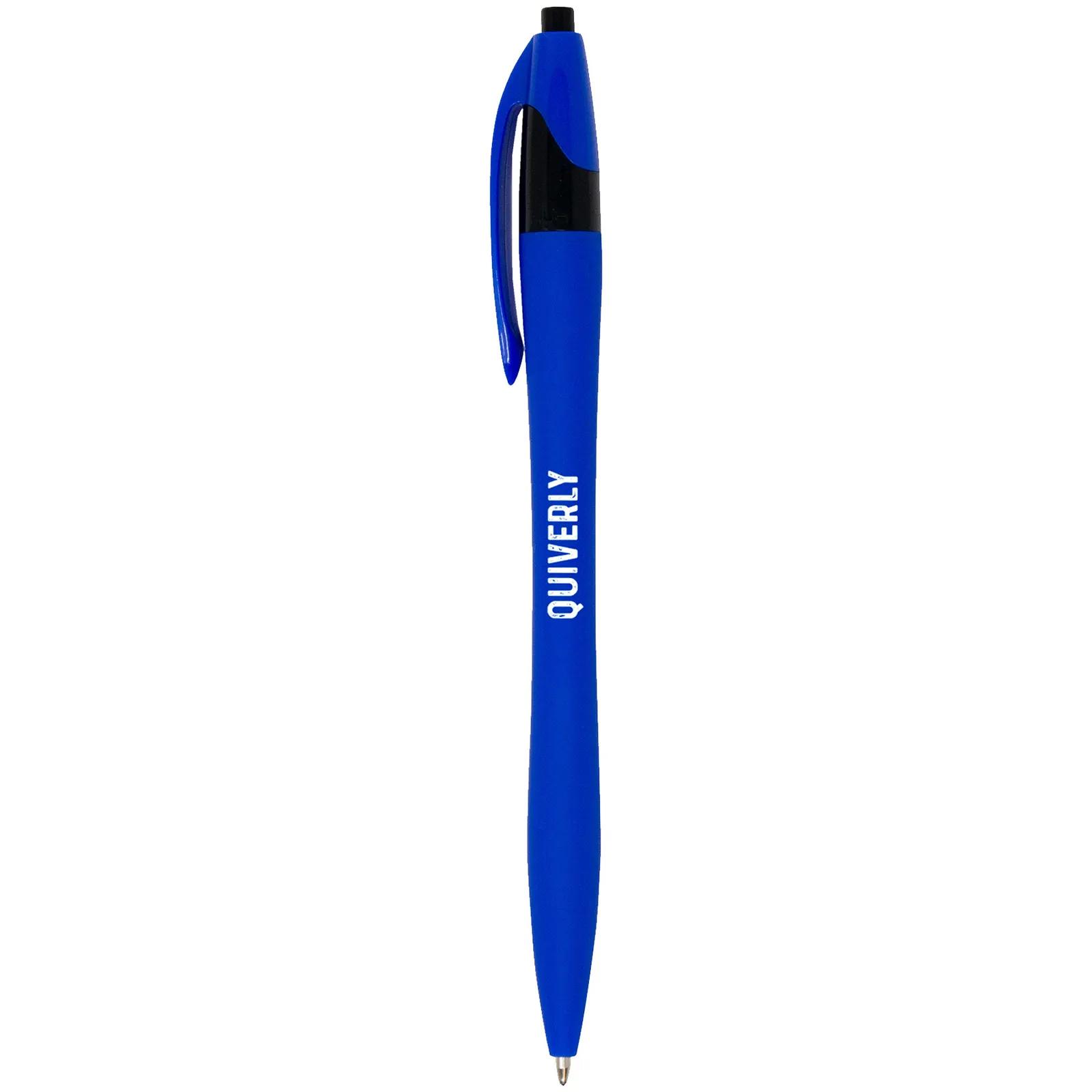 Soft Touch Pen with Matte Finish and Black Trim - product view 3