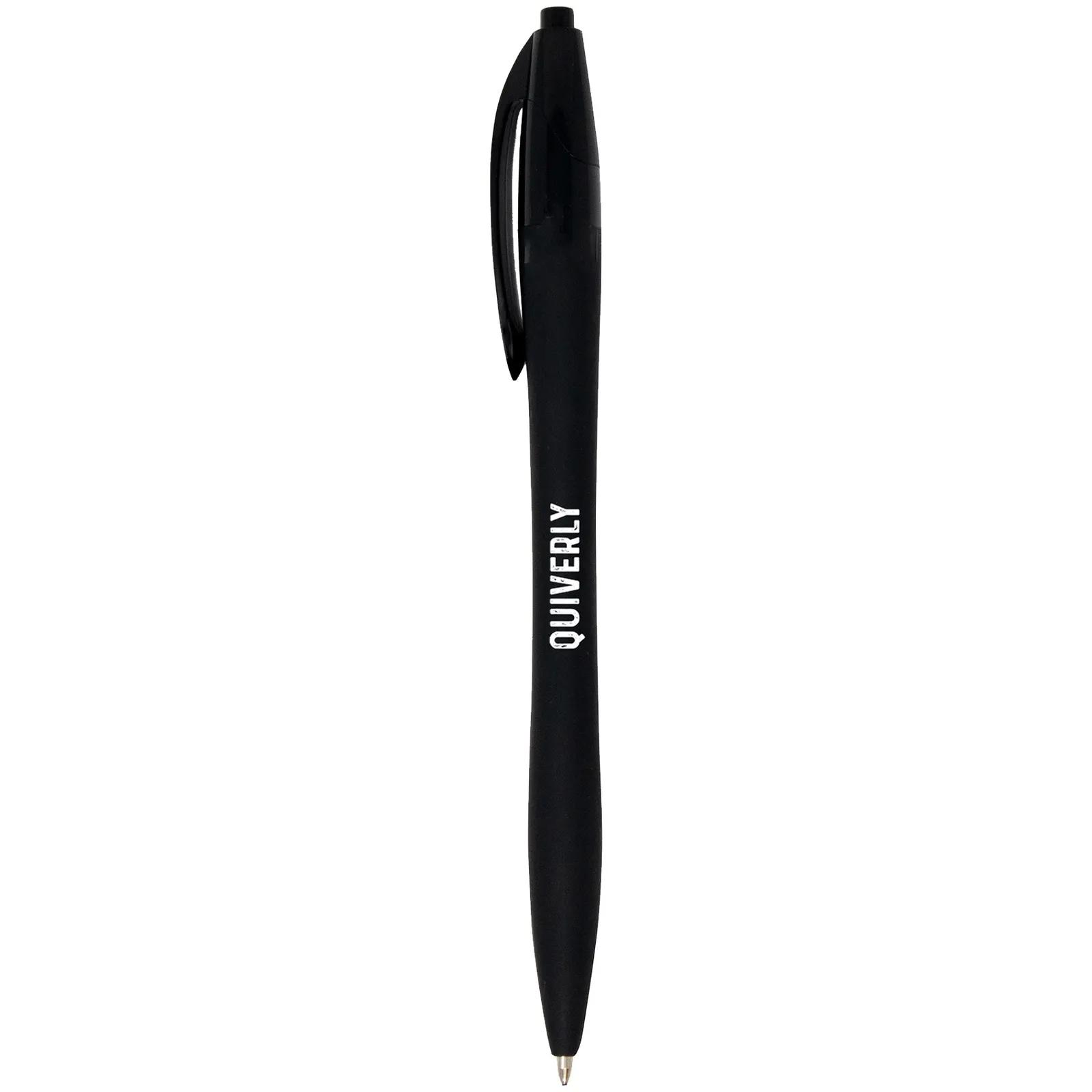 Soft Touch Pen with Matte Finish and Black Trim - product view 4