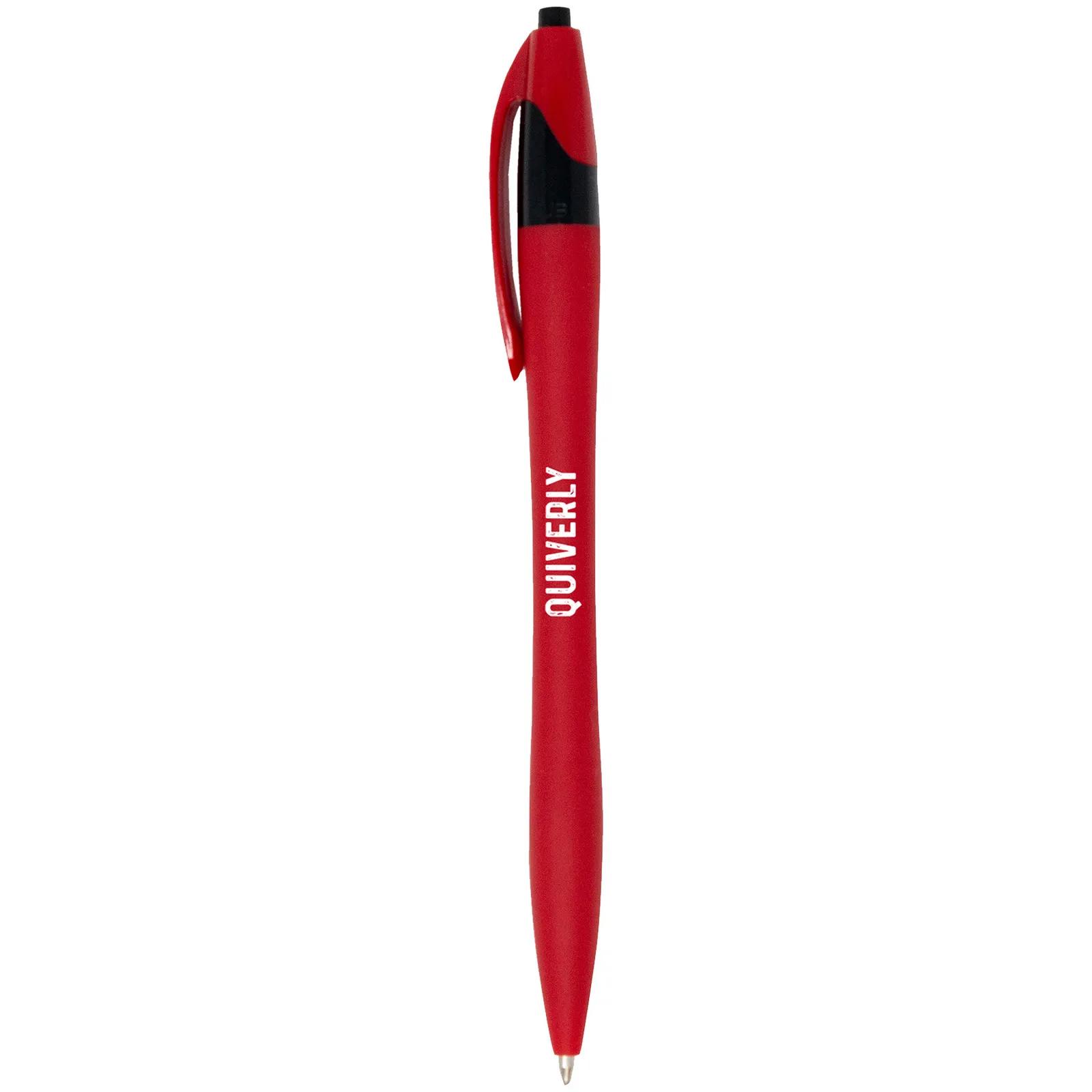 Soft Touch Pen with Matte Finish and Black Trim - product view 5