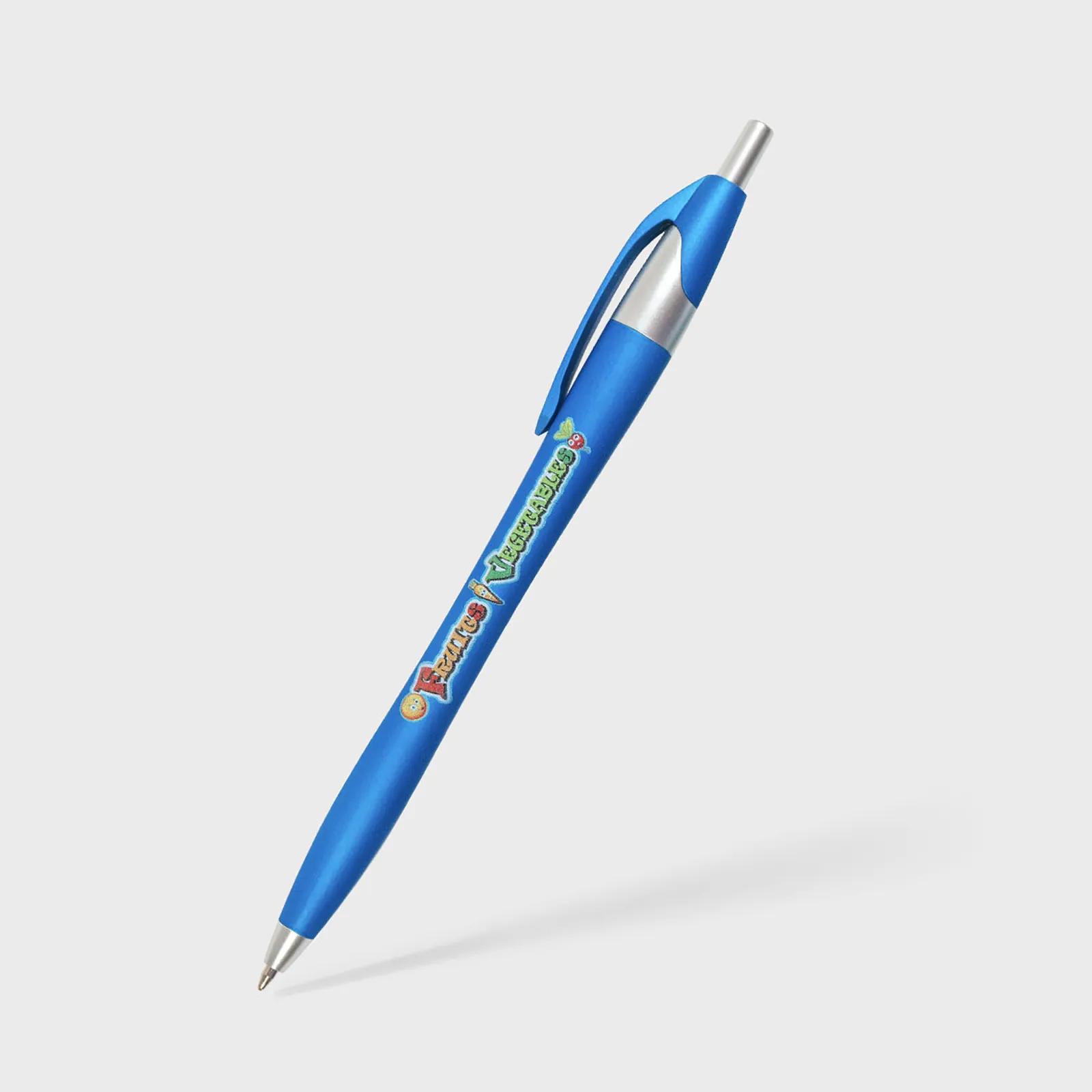 Soft Touch Pen with Metallic Spring Colors - product view 3