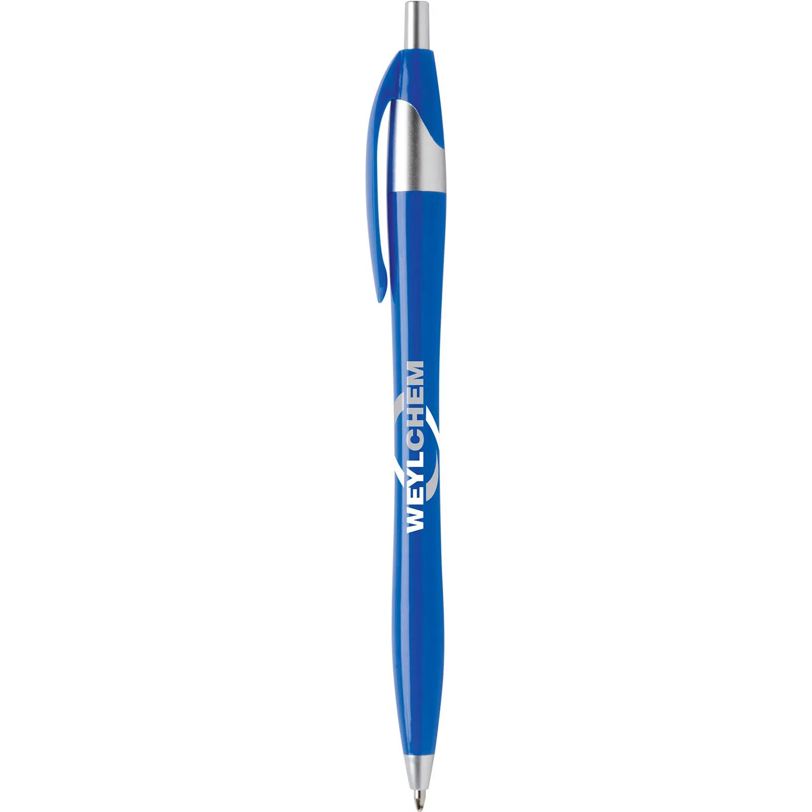 Ballpoint Pen Glossy Platinum Trim - 5.7 in - product view 2