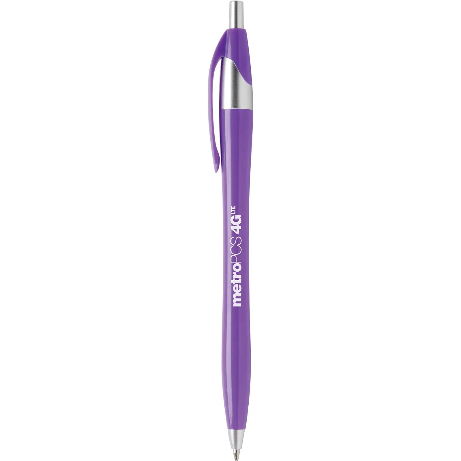 Ballpoint Pen Glossy Platinum Trim - 5.7 in - product view 4