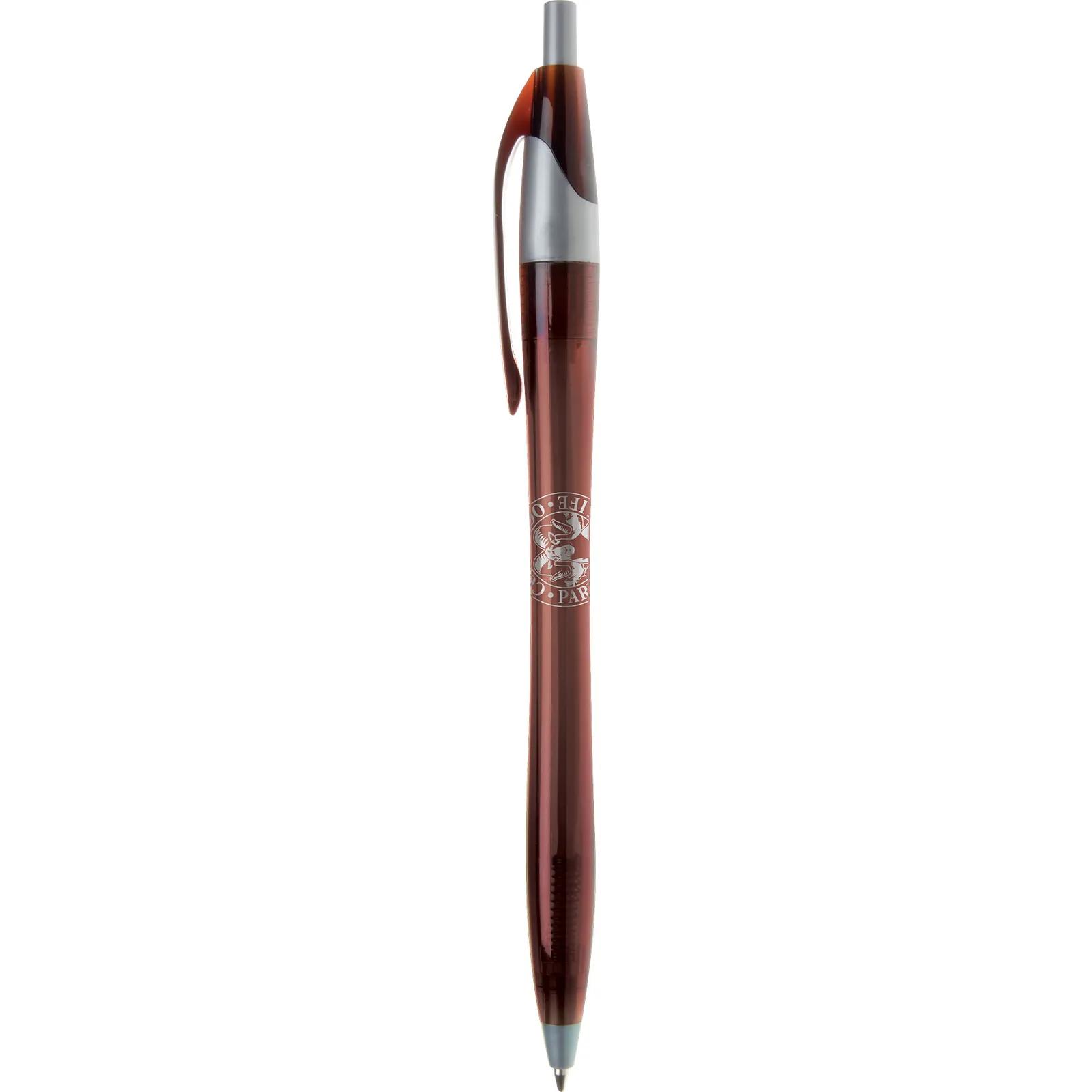 Ballpoint Pen Translucent Jewel Silver Accents - product view 4