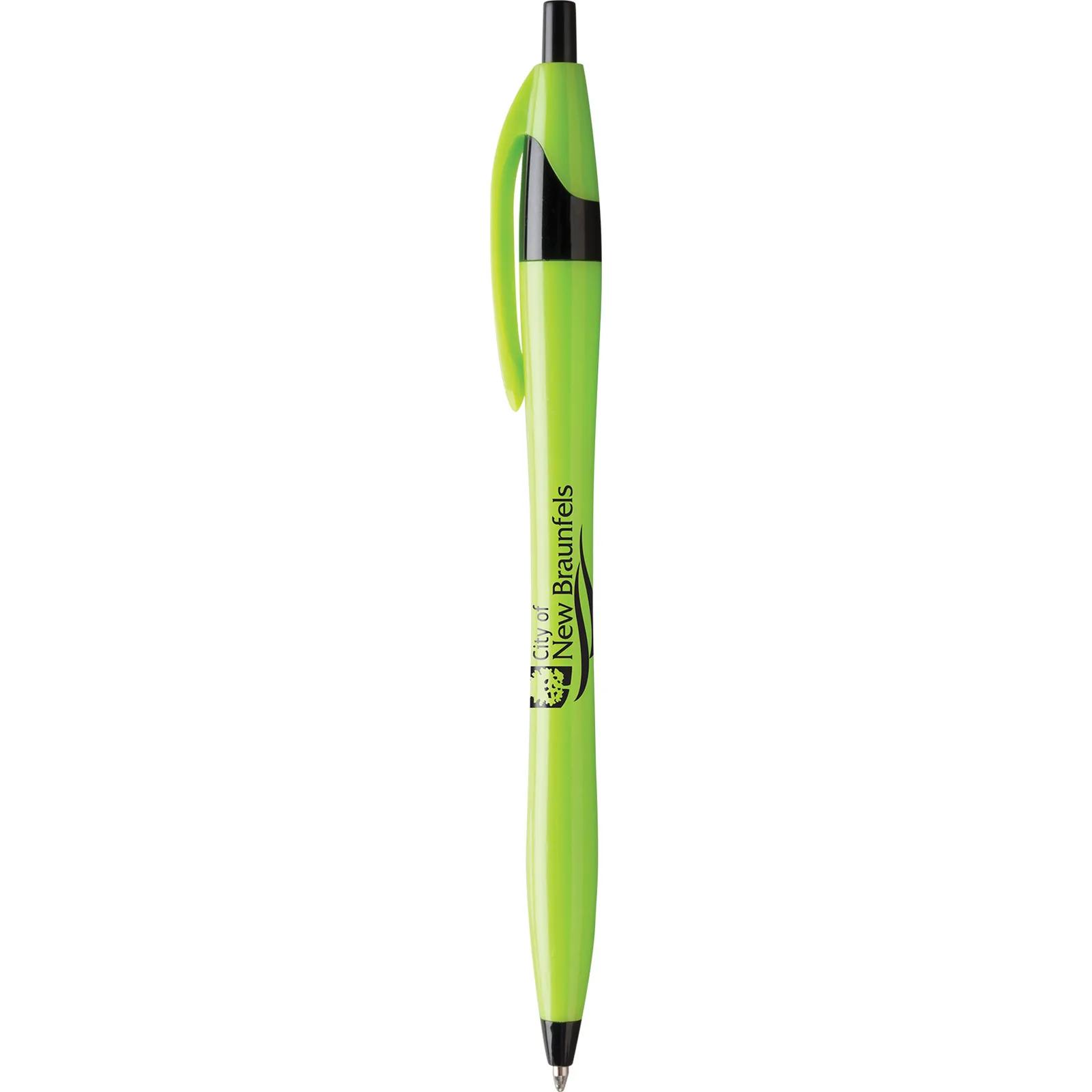 Ballpoint Pen Tropical Colors Black Accents - product view 4