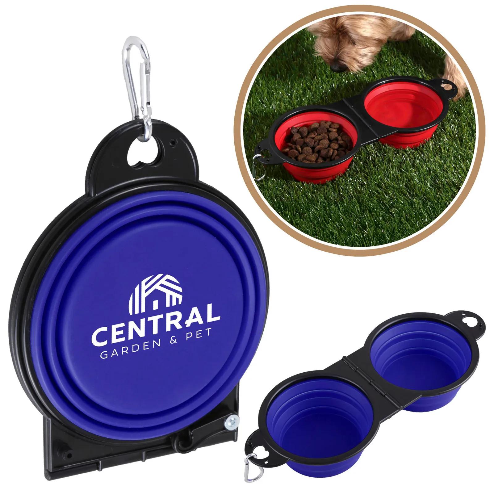 Pet Bowl Dual Collapsible Silicone Carabiner - product view 5