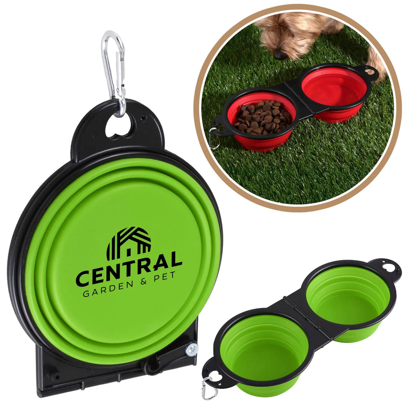 Pet Bowl Dual Collapsible Silicone Carabiner - product view 7