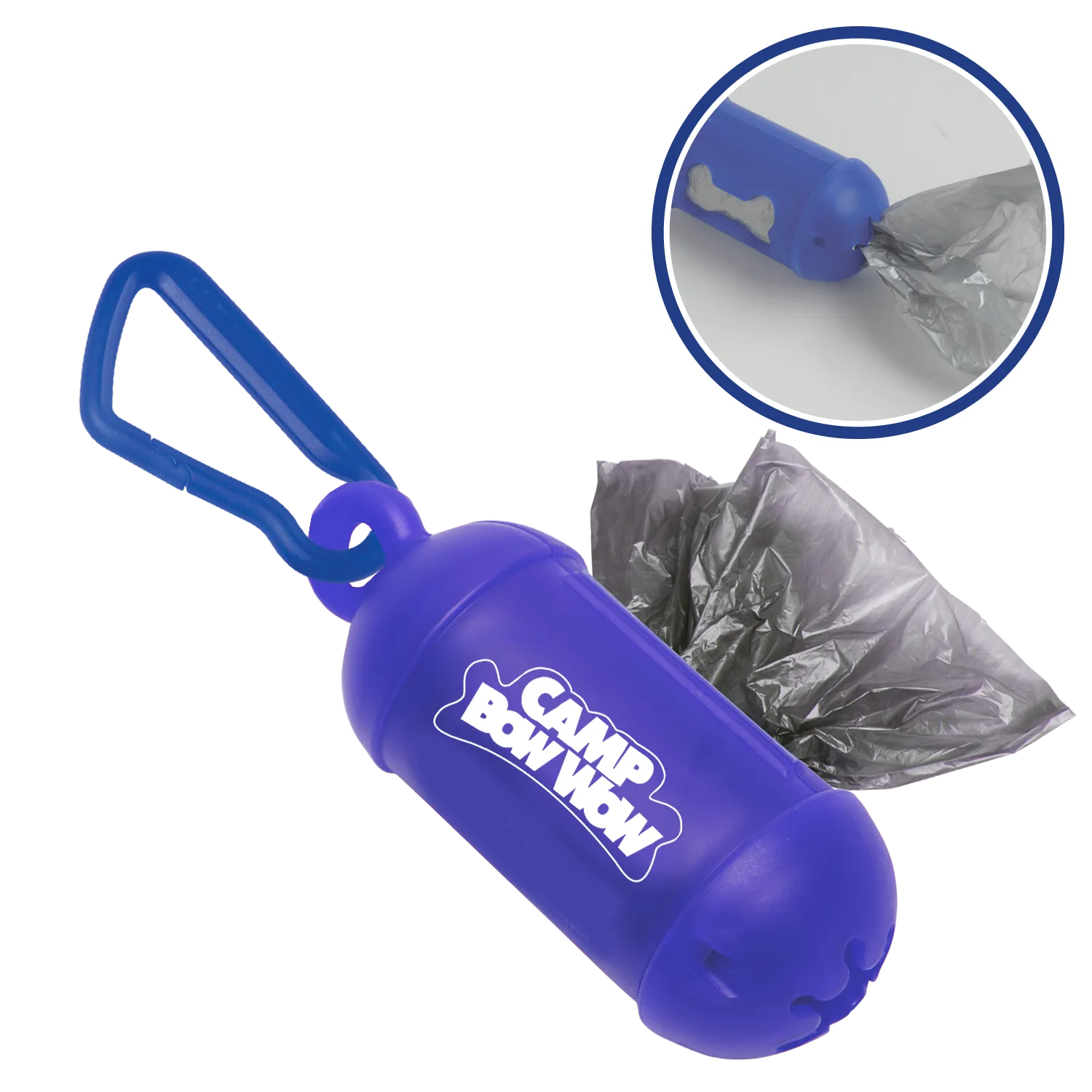 Dog Waste Bag Dispenser with Carabiner - 4.5 in - product view 3