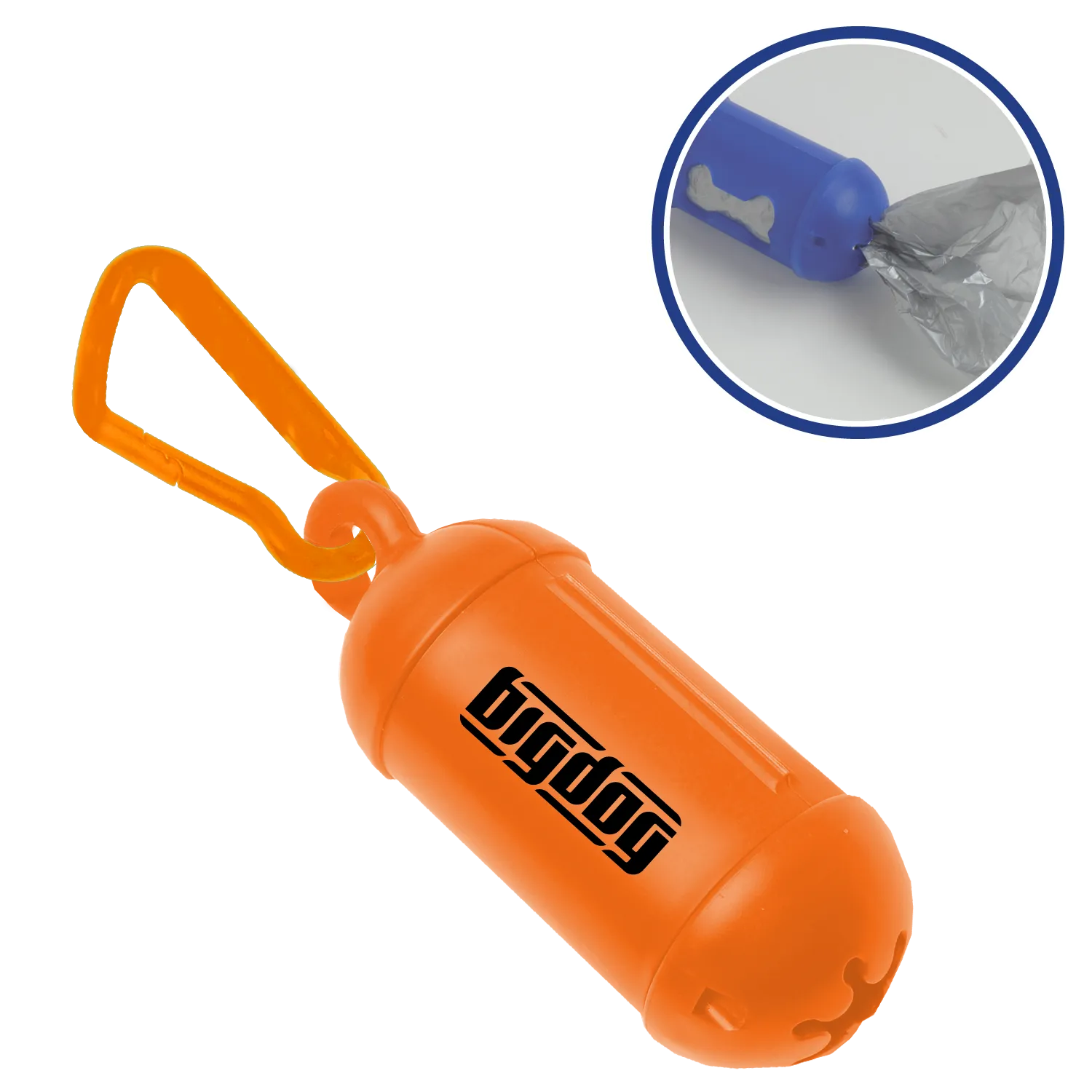 Dog Waste Bag Dispenser with Carabiner - 4.5 in - product view 4