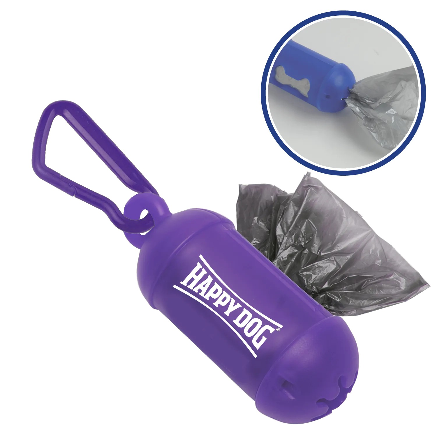 Dog Waste Bag Dispenser with Carabiner - 4.5 in - product view 6