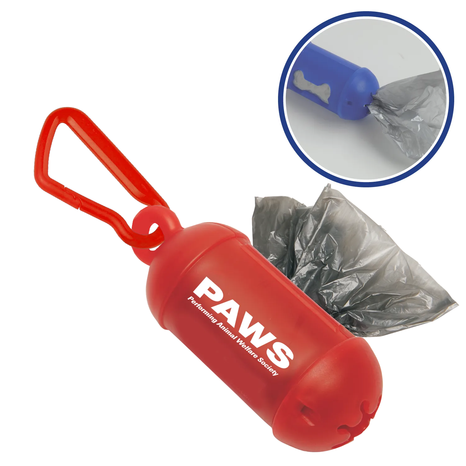 Dog Waste Bag Dispenser with Carabiner - 4.5 in - product view 8