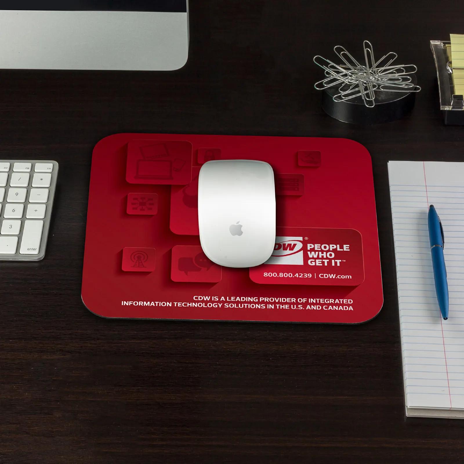 Recycled Mouse Pad with Antimicrobial Surface - 8.75 x 7.9 in - product view 2