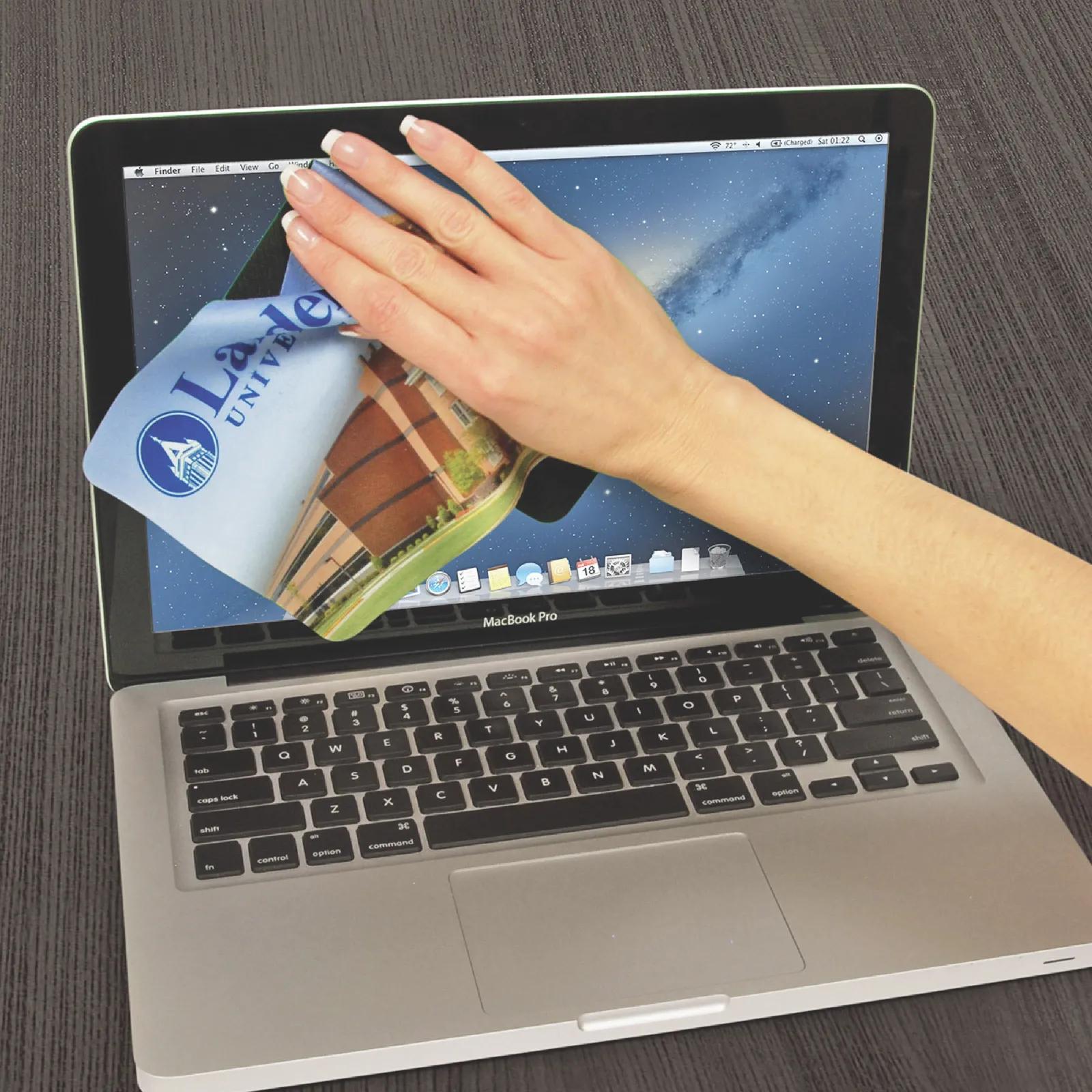 Microfiber Mouse Pad with Cleaning Cloth - 10.25 x 6.4 in - product view 4