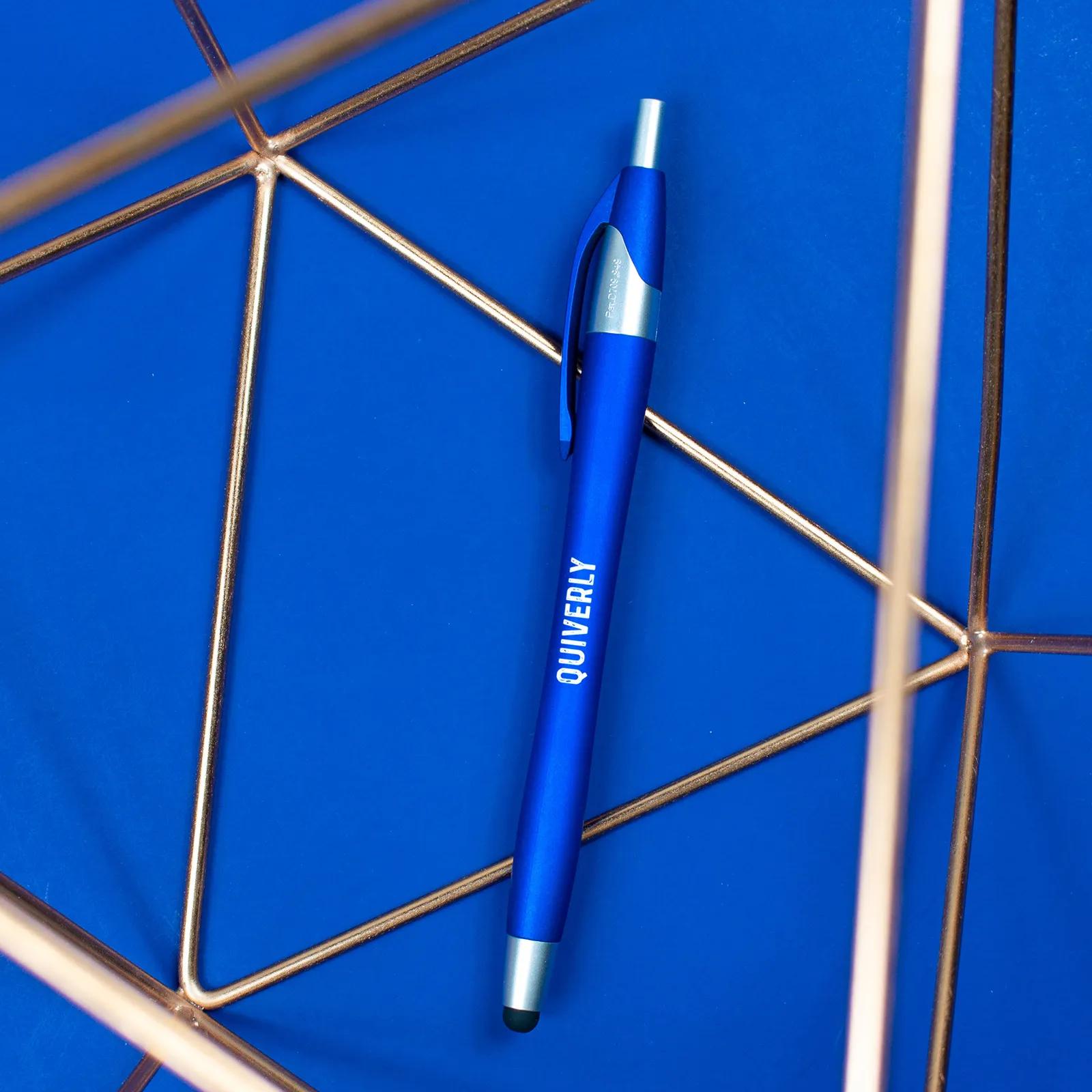 Soft Touch Stylus Pen with Metallic Finish - 5.75 in