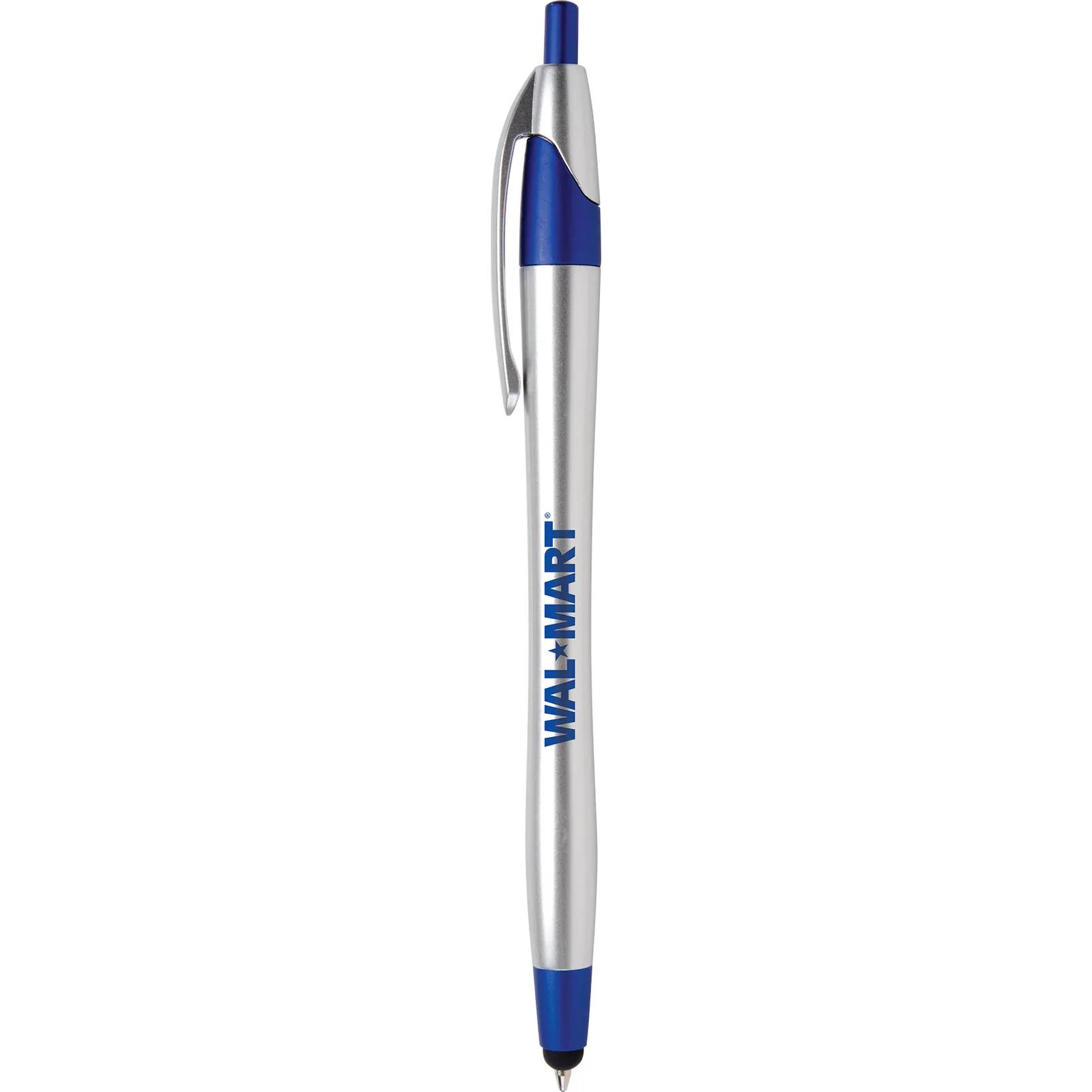 Chrome Stylus Pen with Metallic Trim - 5.7 in - product view 3