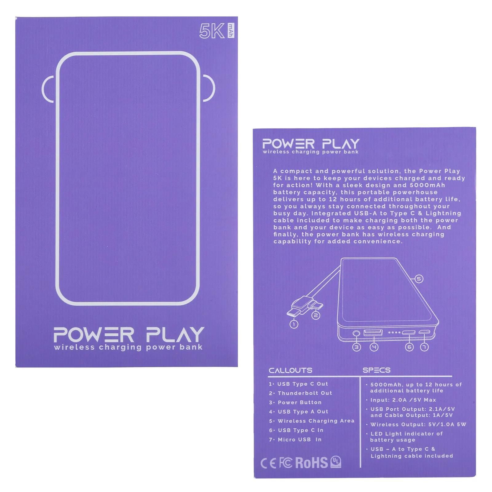 Power Bank Wireless Charging with Cable - 5000 mAh - product view 10