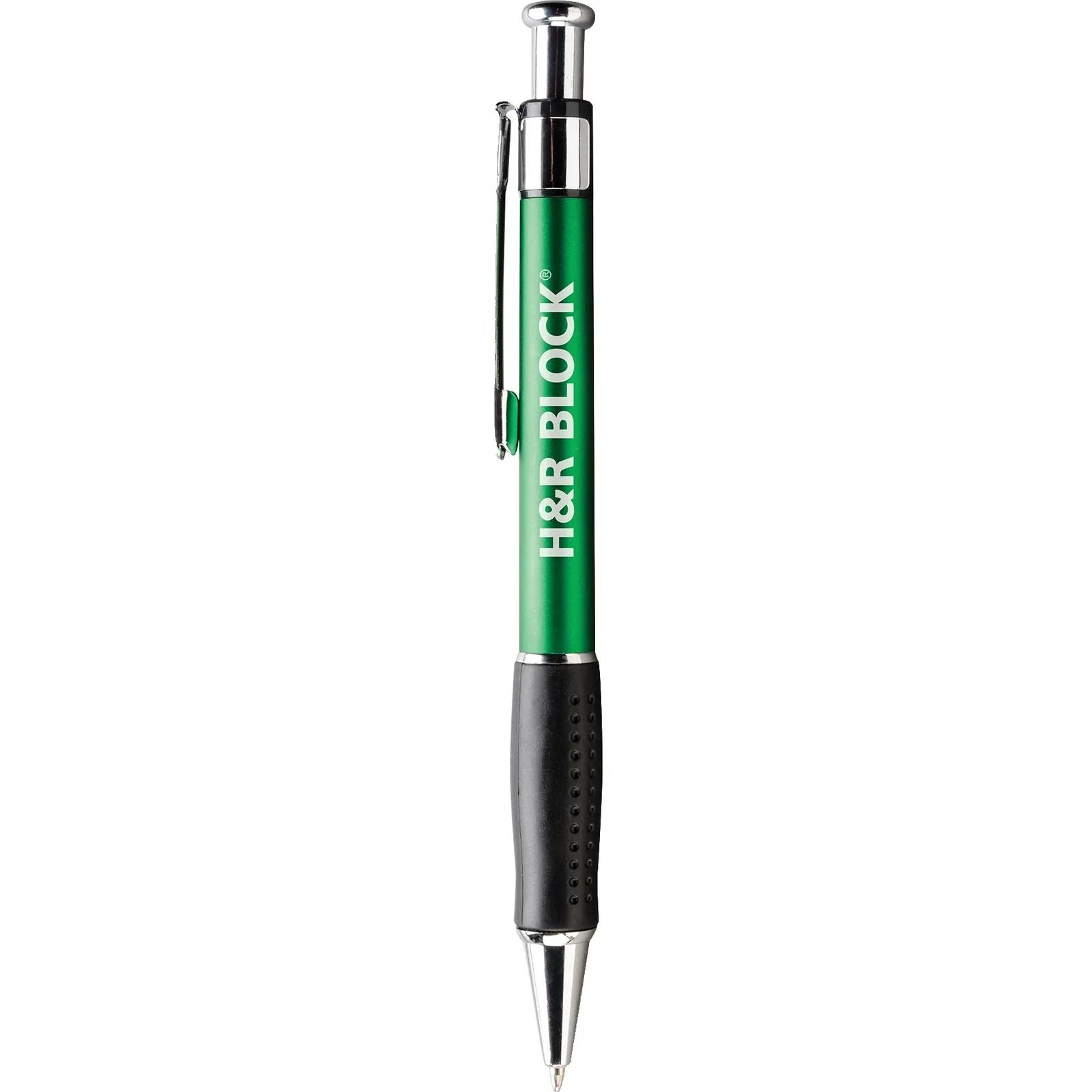 Ballpoint Pen Metallic with Rubber Grip - 5.6 in - product view 2