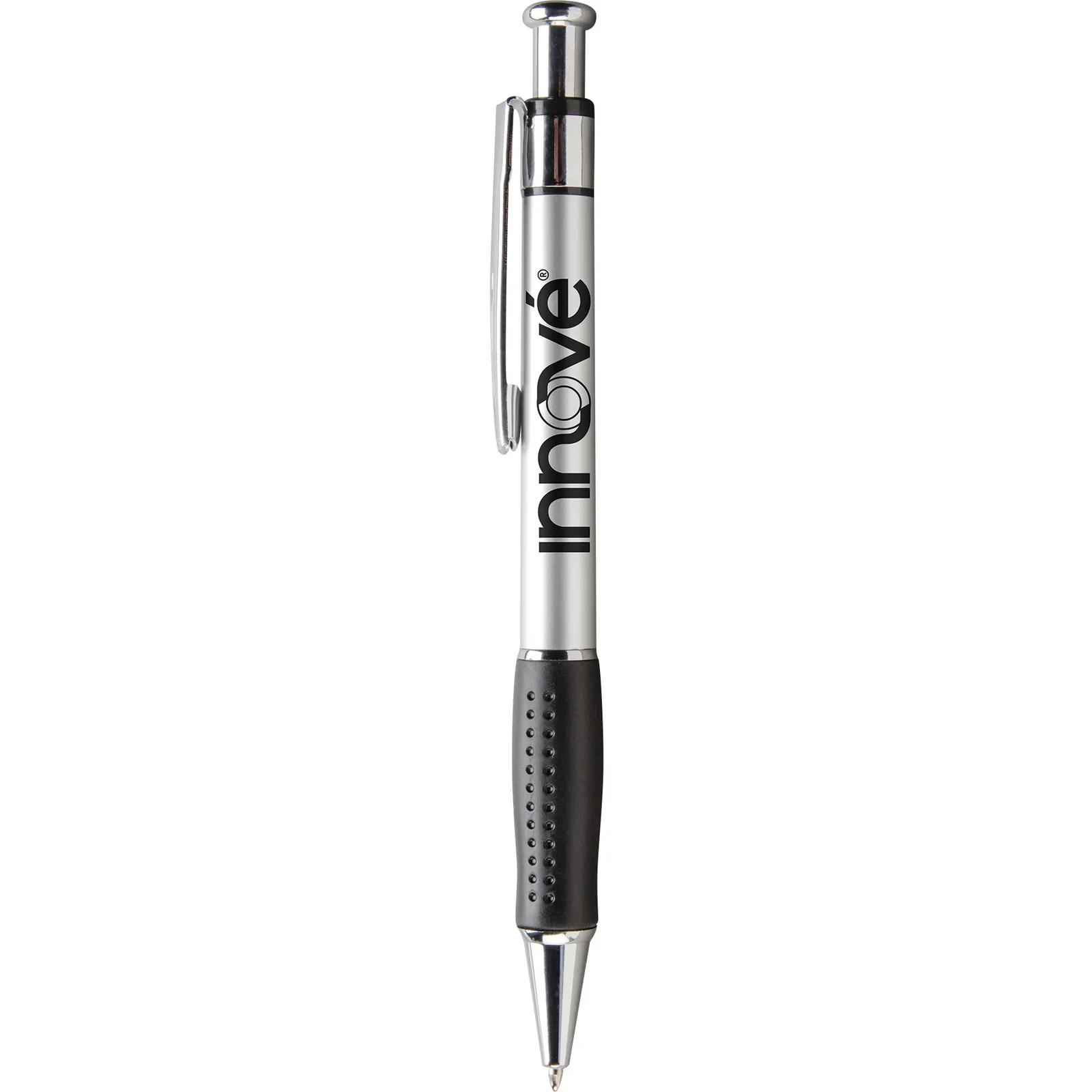 Ballpoint Pen Metallic with Rubber Grip - 5.6 in - product view 3