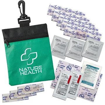 First Aid Kit RPET Recycled Material with Clip - 6 x 4 3/4 in