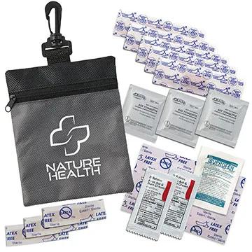 First Aid Kit RPET Recycled Material with Clip - 6 x 4 3/4 in - product view 2