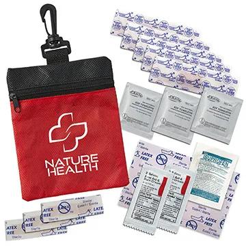 First Aid Kit RPET Recycled Material with Clip - 6 x 4 3/4 in - product view 3