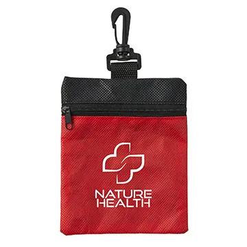 First Aid Kit RPET Recycled Material with Clip - 6 x 4 3/4 in - product view 10