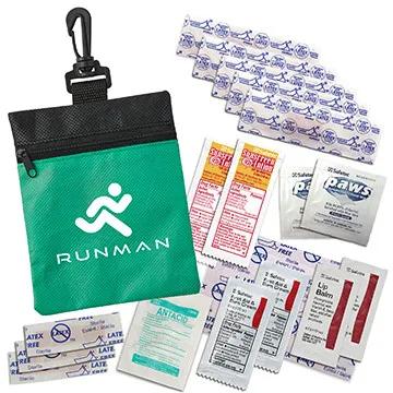 Outdoor First Aid Kit RPET with Sunscreen and Lip Balm - 6 x 4 3/4 in