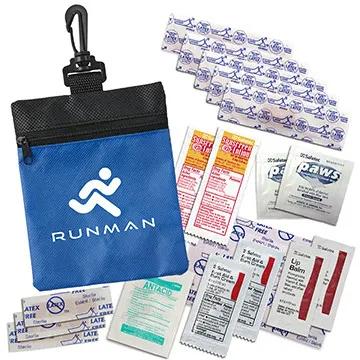 Outdoor First Aid Kit RPET with Sunscreen and Lip Balm - 6 x 4 3/4 in - product view 4