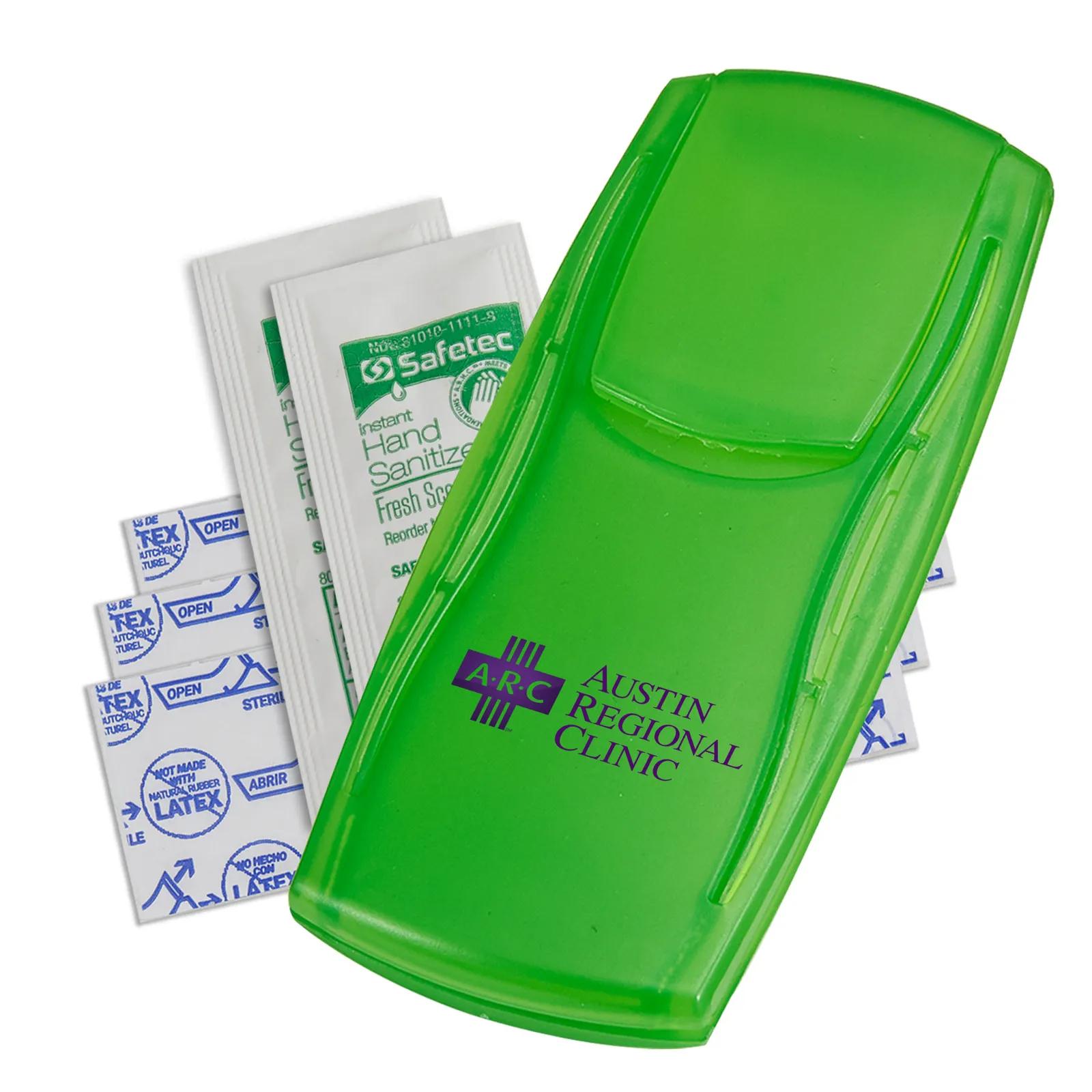 First Aid Kit with Hand Sanitizer Packets - 4 1/2 x 2 in - product view 3