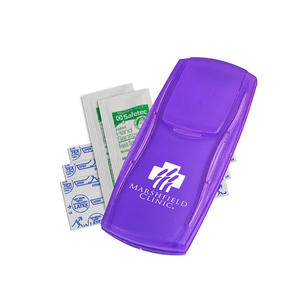 First Aid Kit with Hand Sanitizer Packets - 4 1/2 x 2 in - product view 18