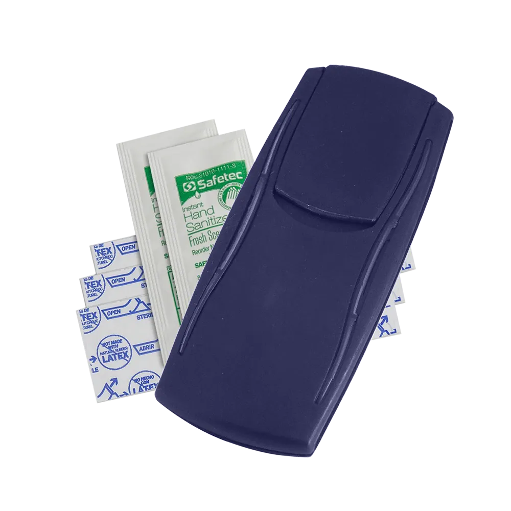 First Aid Kit with Hand Sanitizer Packets - 4 1/2 x 2 in - blank view 26