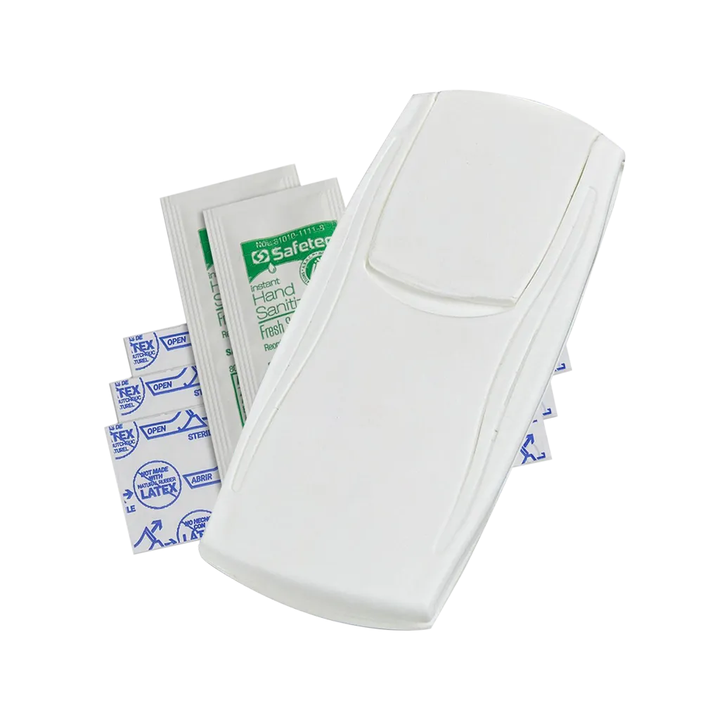 First Aid Kit with Hand Sanitizer Packets - 4 1/2 x 2 in - blank view 27