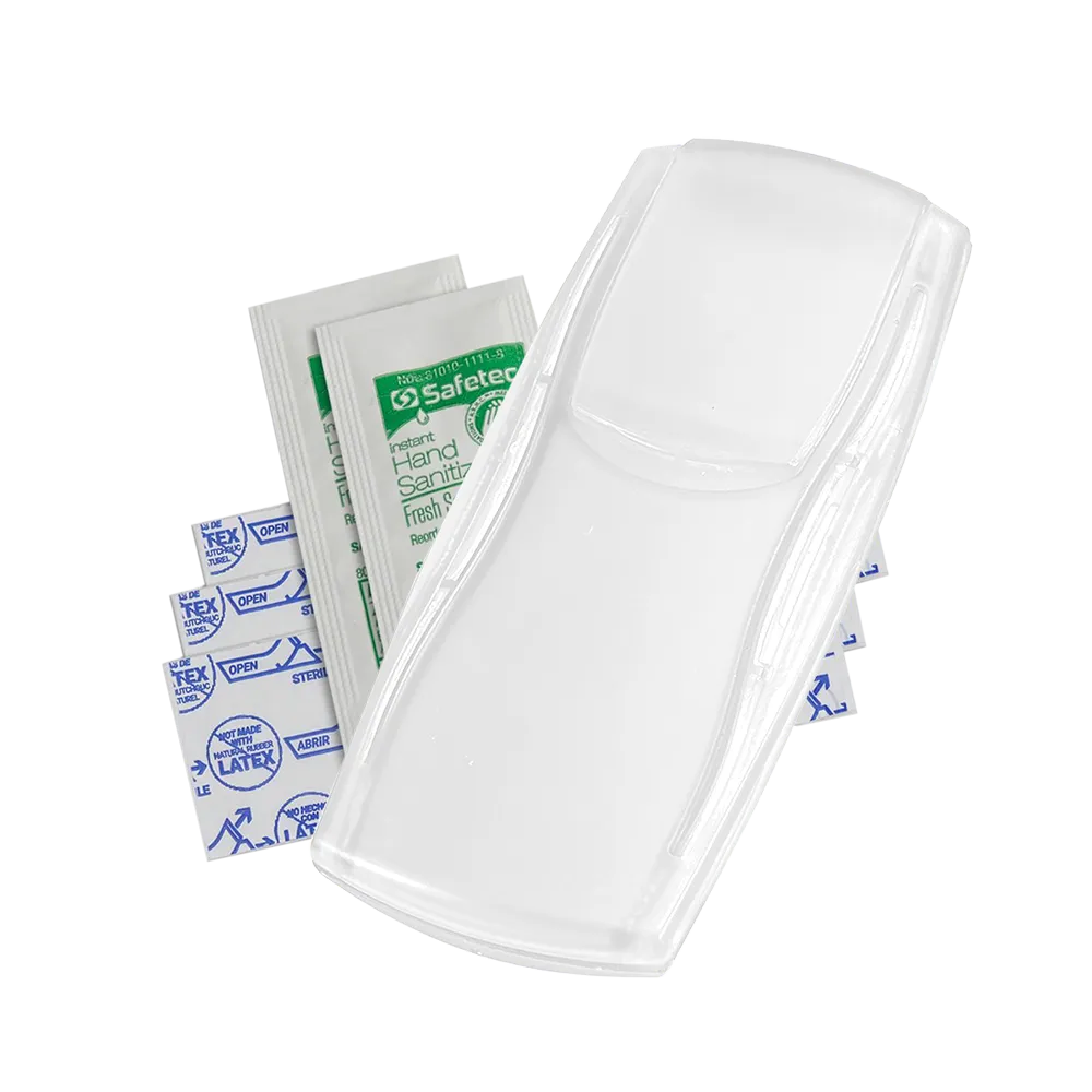 First Aid Kit with Hand Sanitizer Packets - 4 1/2 x 2 in - blank view 28