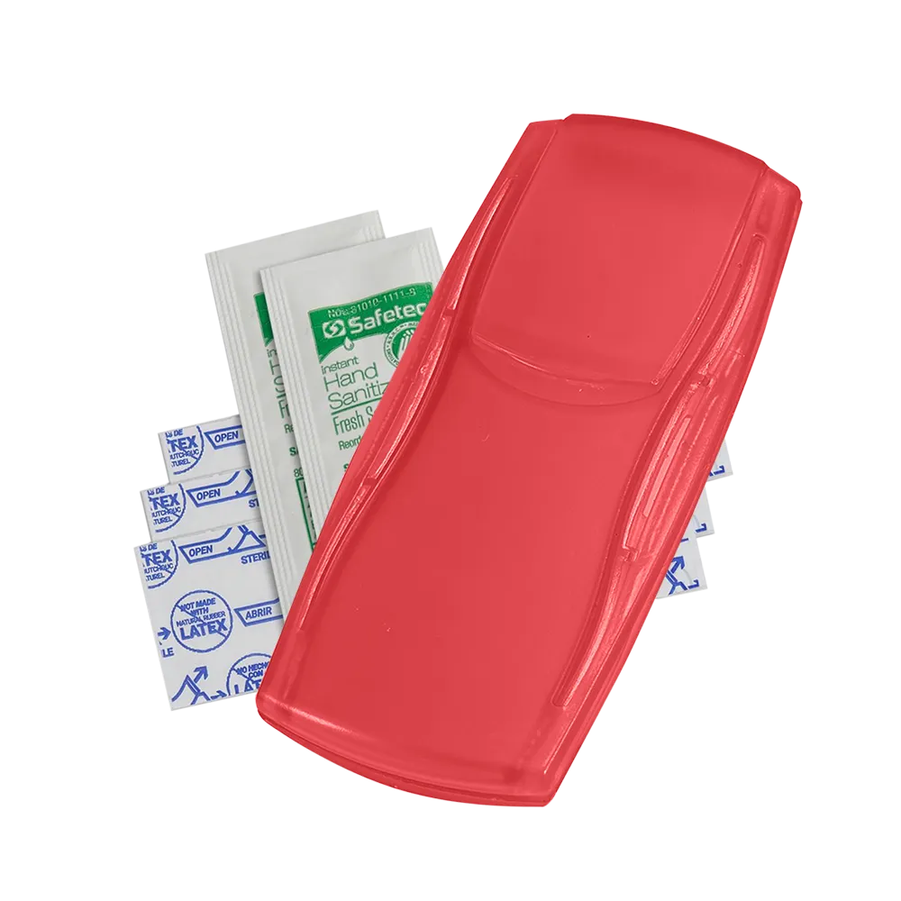 First Aid Kit with Hand Sanitizer Packets - 4 1/2 x 2 in - blank view 40