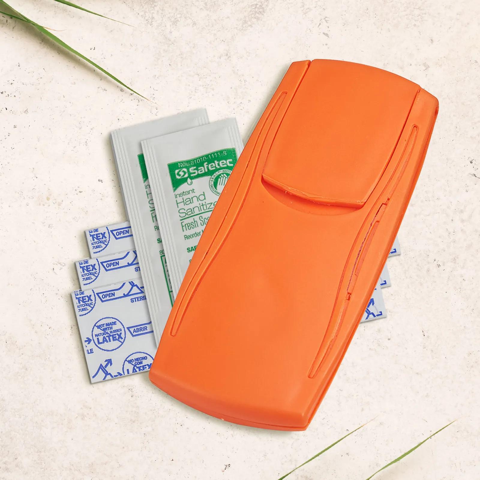 First Aid Kit with Hand Sanitizer Packets - 4 1/2 x 2 in - blank view 44