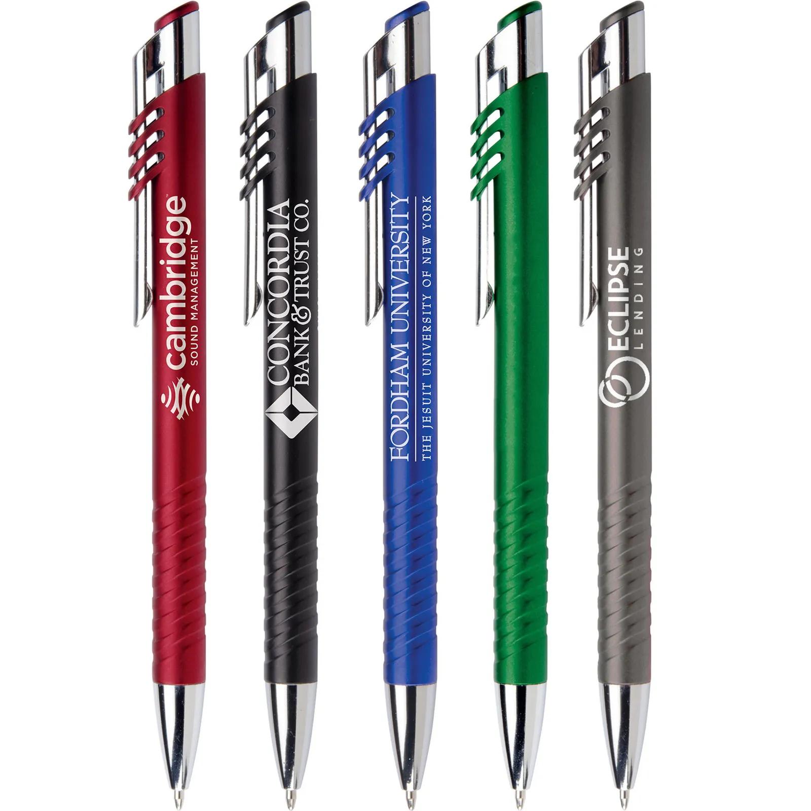 Pen with Metallic Barrel and Chrome Clip - 5 1/2 in