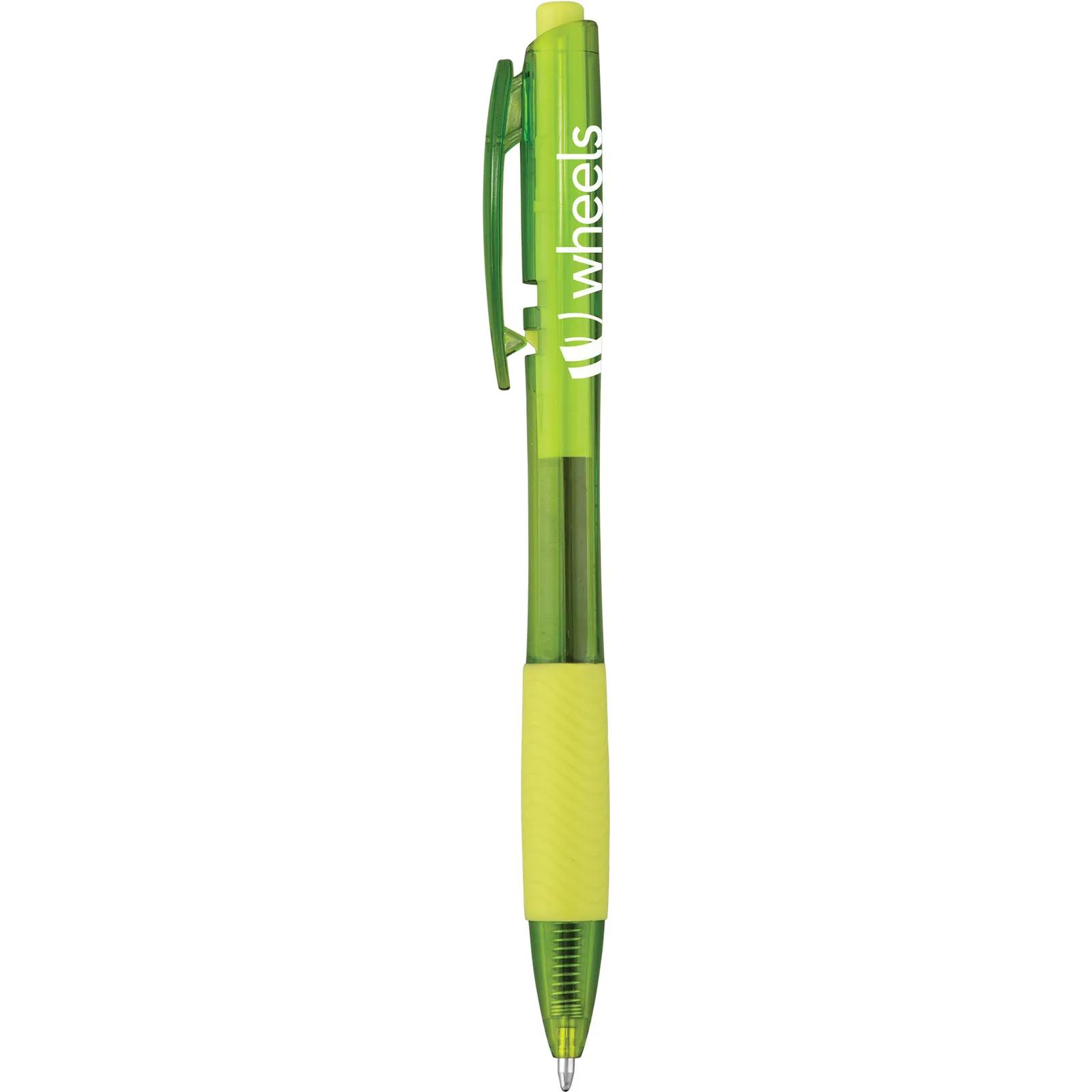 Pen Translucent Bright with Clip Retraction - 5 7/16 in - product view 4