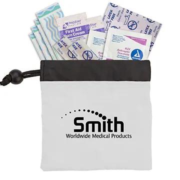 First Aid Kit Nylon Cinch-Up Pouch - 5 x 5 x 1/2 in - product view 3