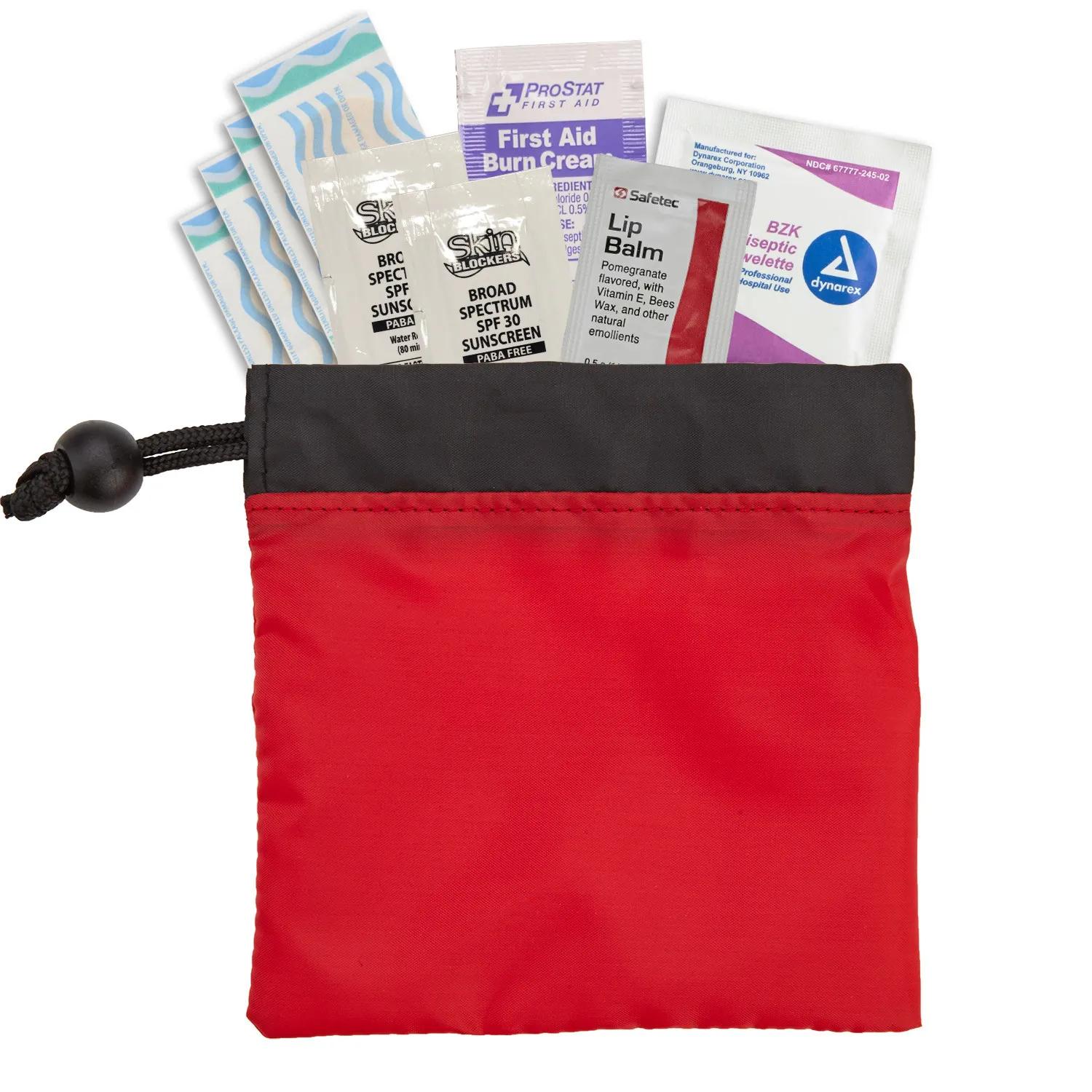 Sun Care Kit Nylon Cinch-Up Pouch - 5 x 5 x 1/2 in - product view 7