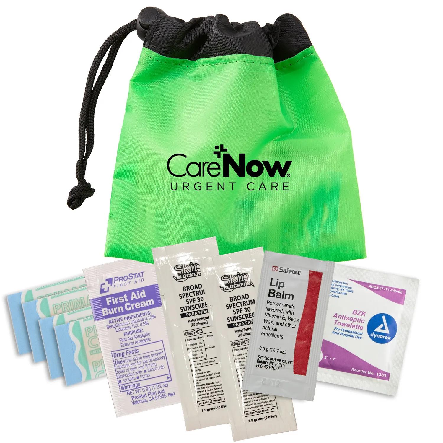 Sun Care Kit Nylon Cinch-Up Pouch - 5 x 5 x 1/2 in - product view 10